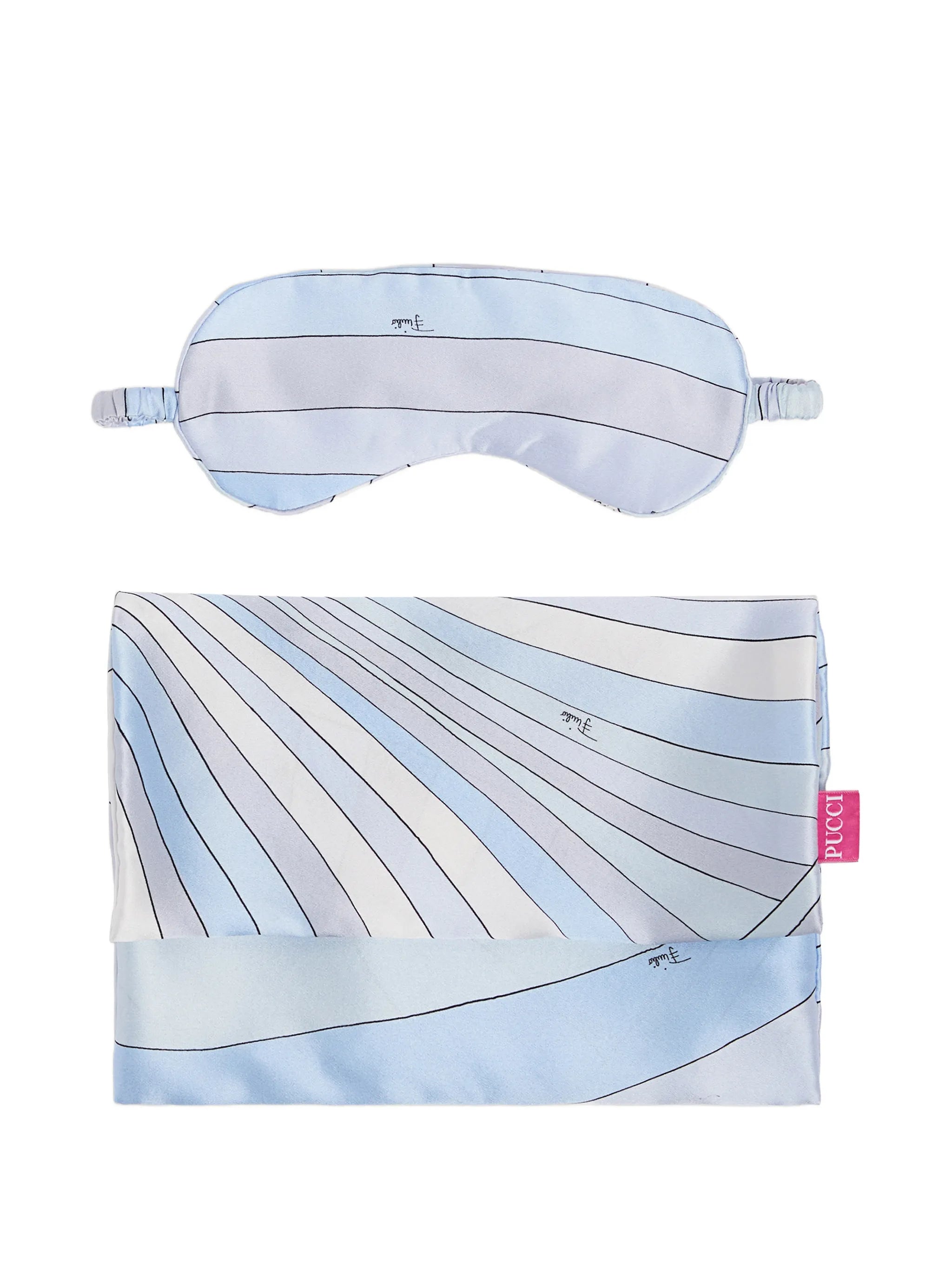 Iride-print satin night set
