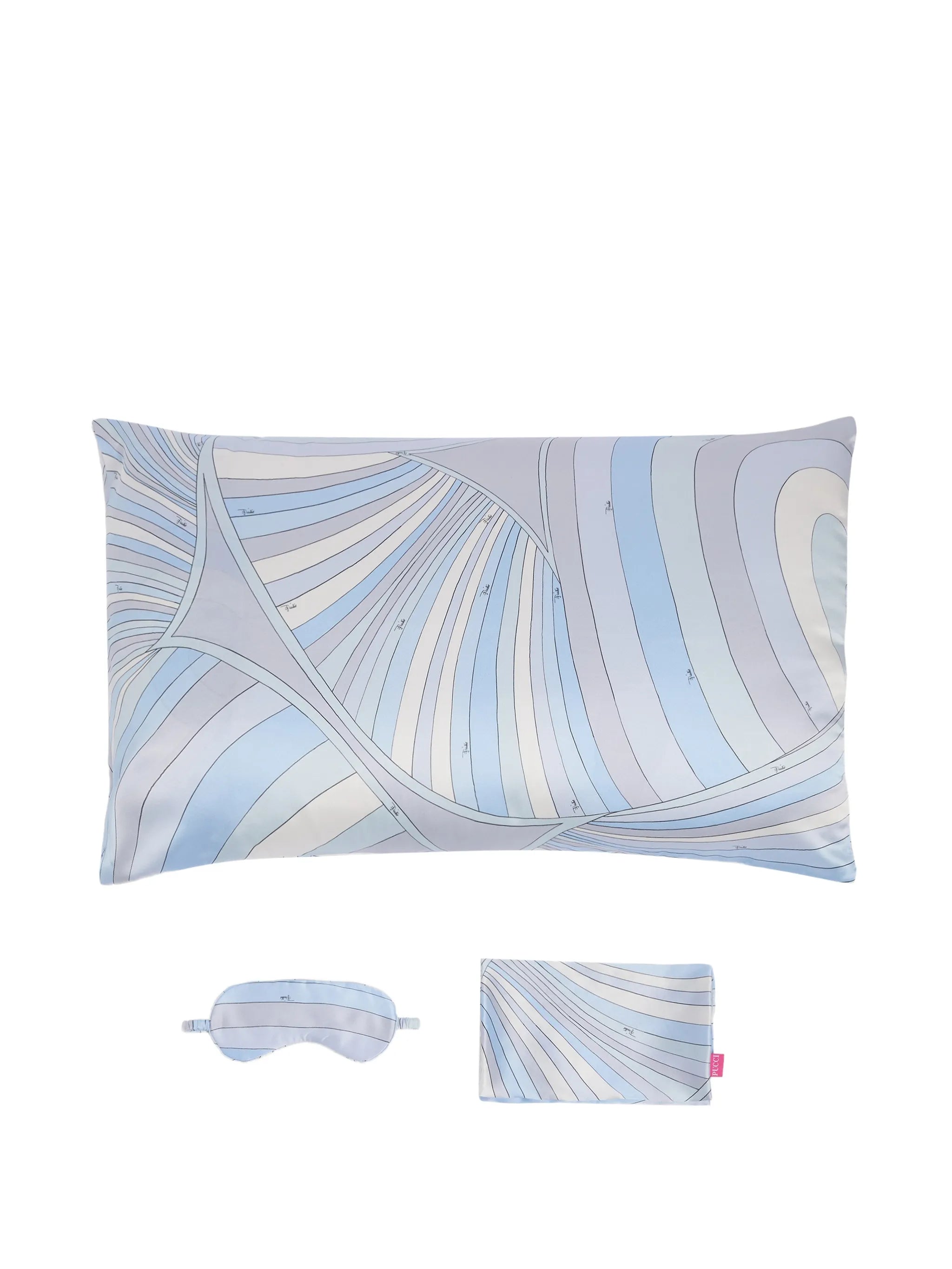 Iride-print satin night set