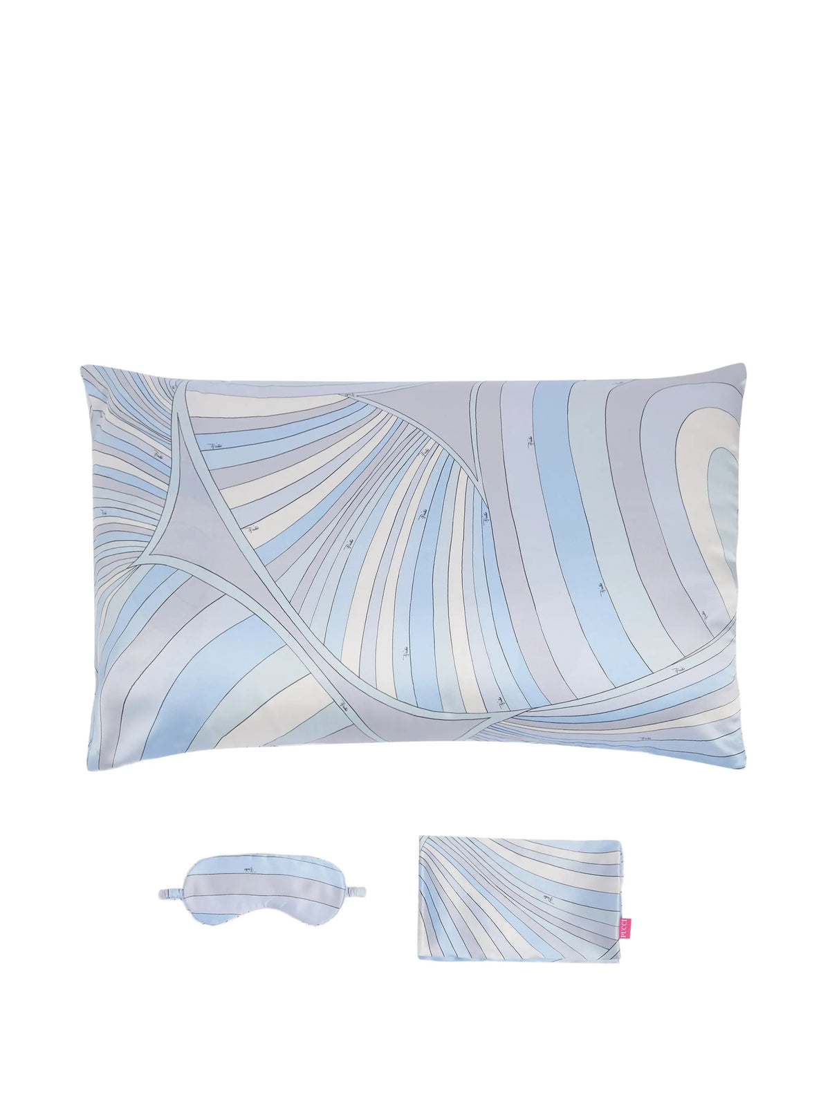 Iride-print satin night set