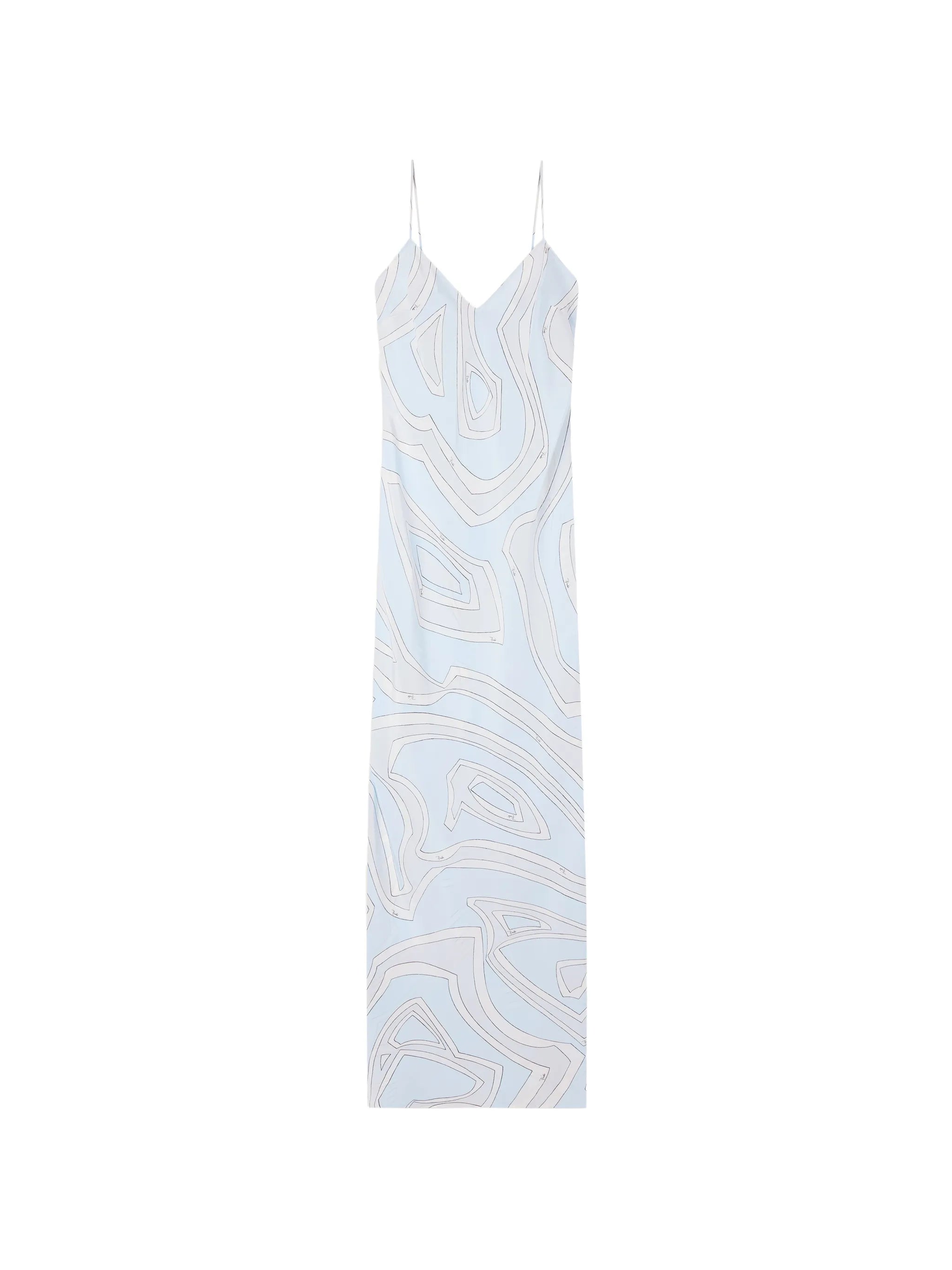 Labirinto-print crêpe de chine dress