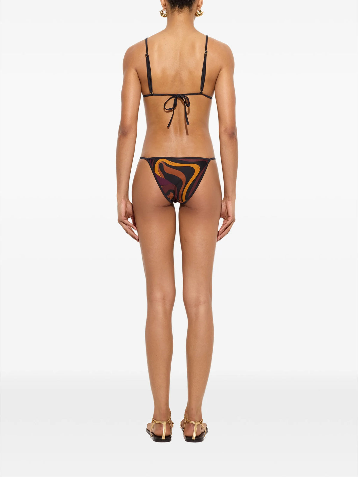 Marmo print bikini top