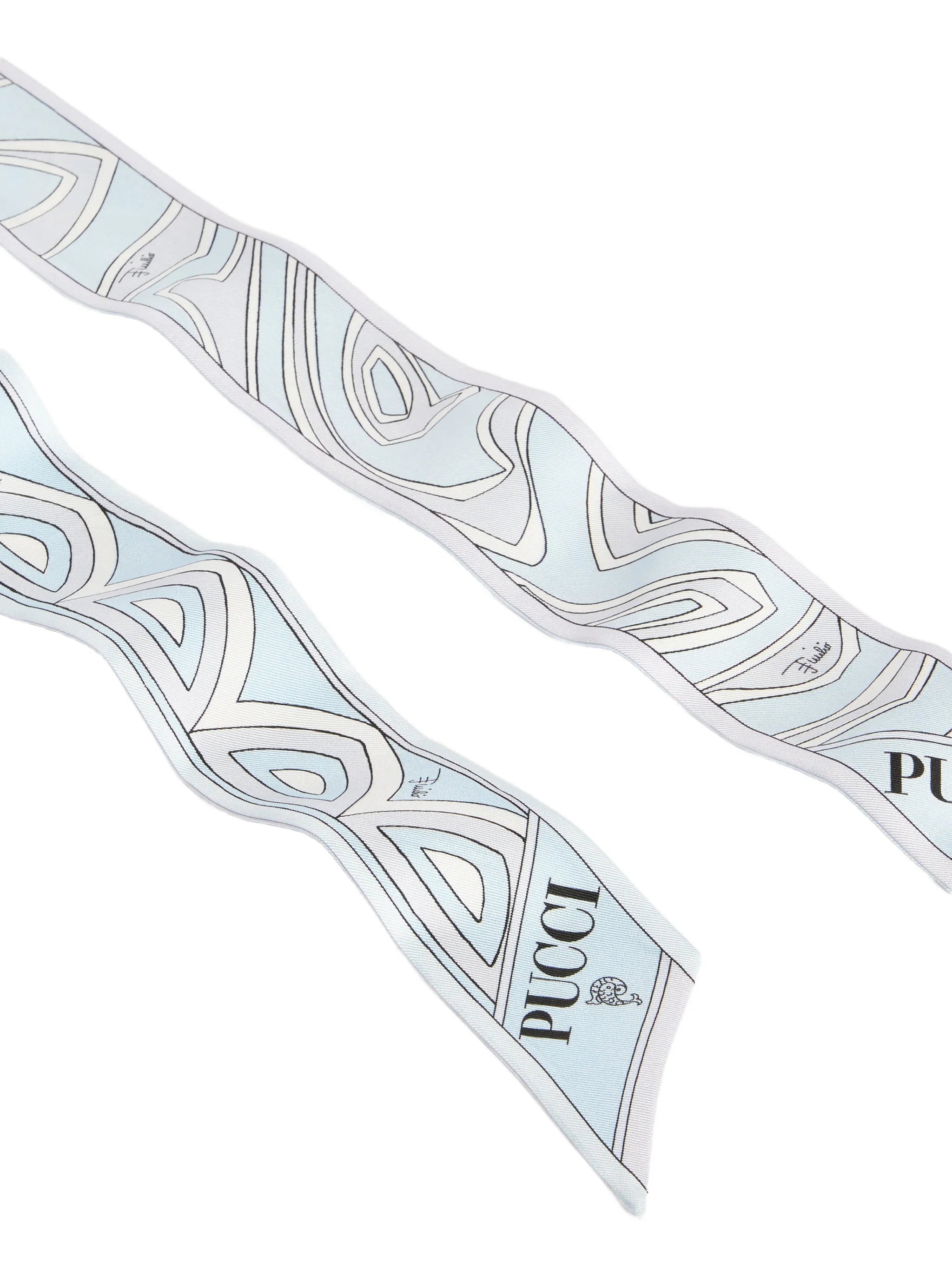 mixed-print bandeau scarf