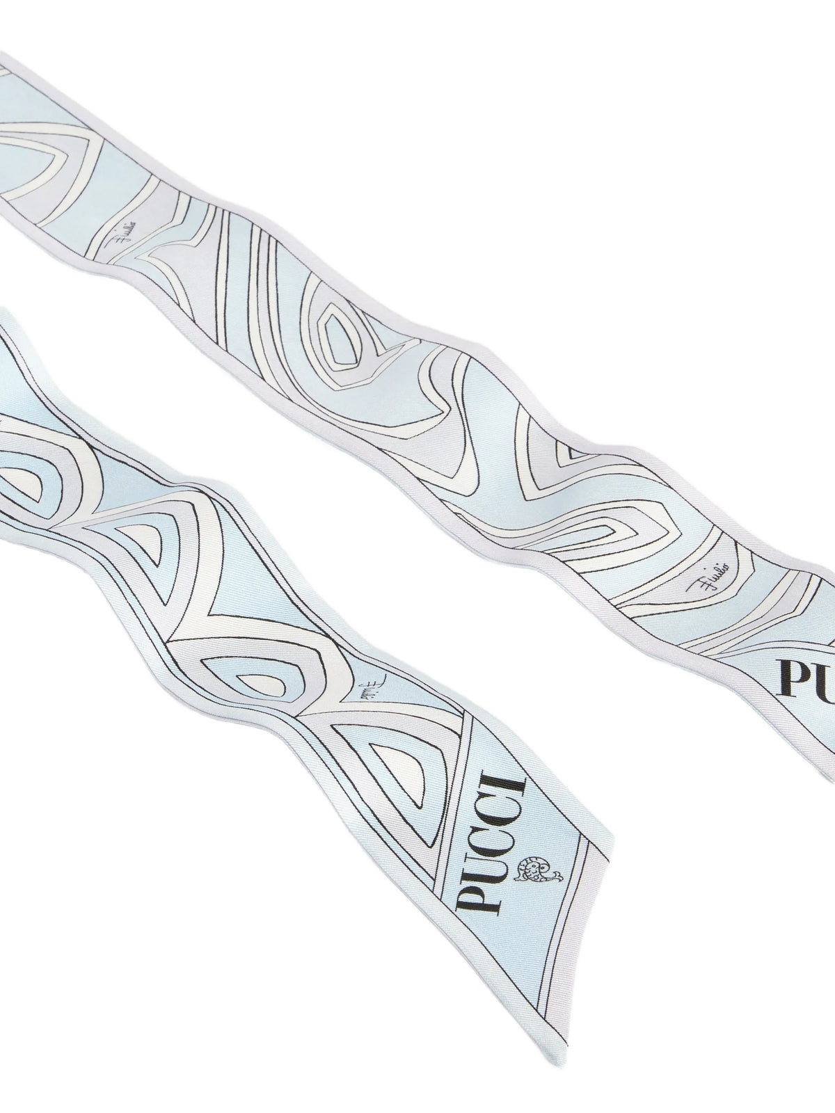 mixed-print bandeau scarf