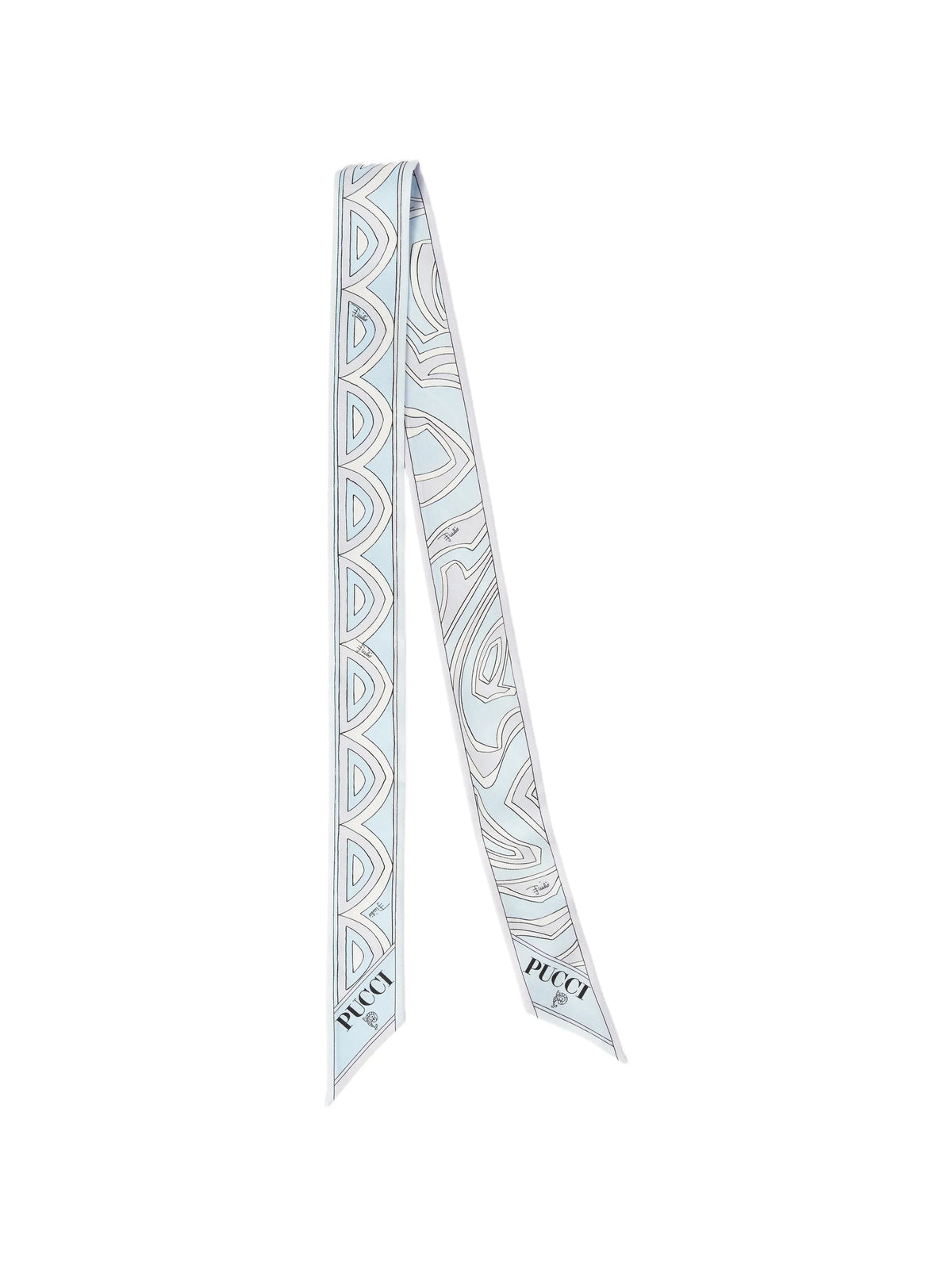 mixed-print bandeau scarf