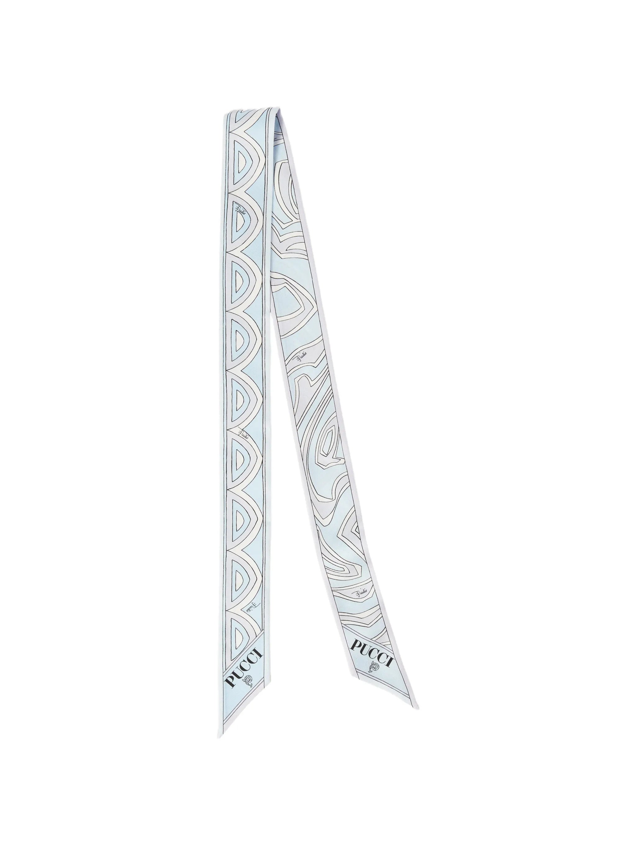 mixed-print bandeau scarf