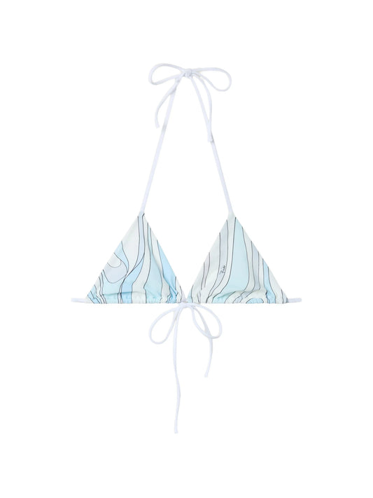 Marmo-print bikini top