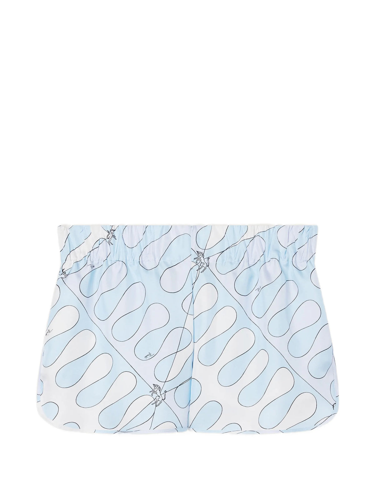 Leocorno print silk shorts