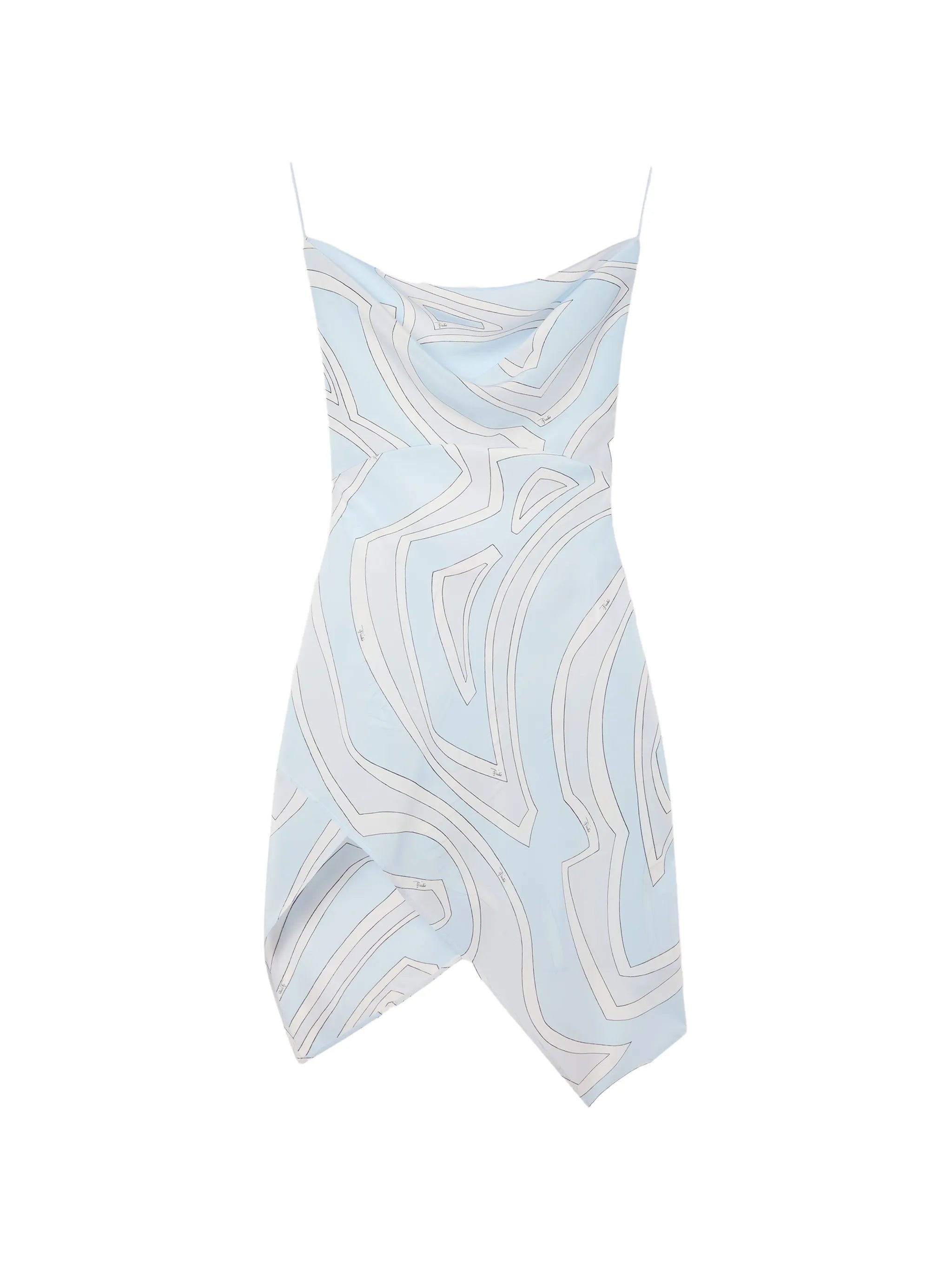 Labirinto print crêpe de chine dress