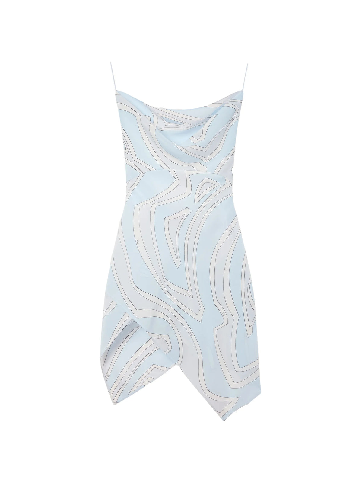 Labirinto print crêpe de chine dress