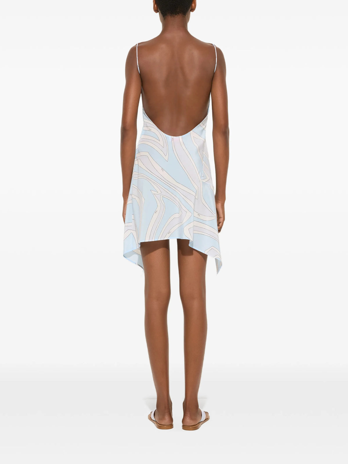 Labirinto print crêpe de chine dress