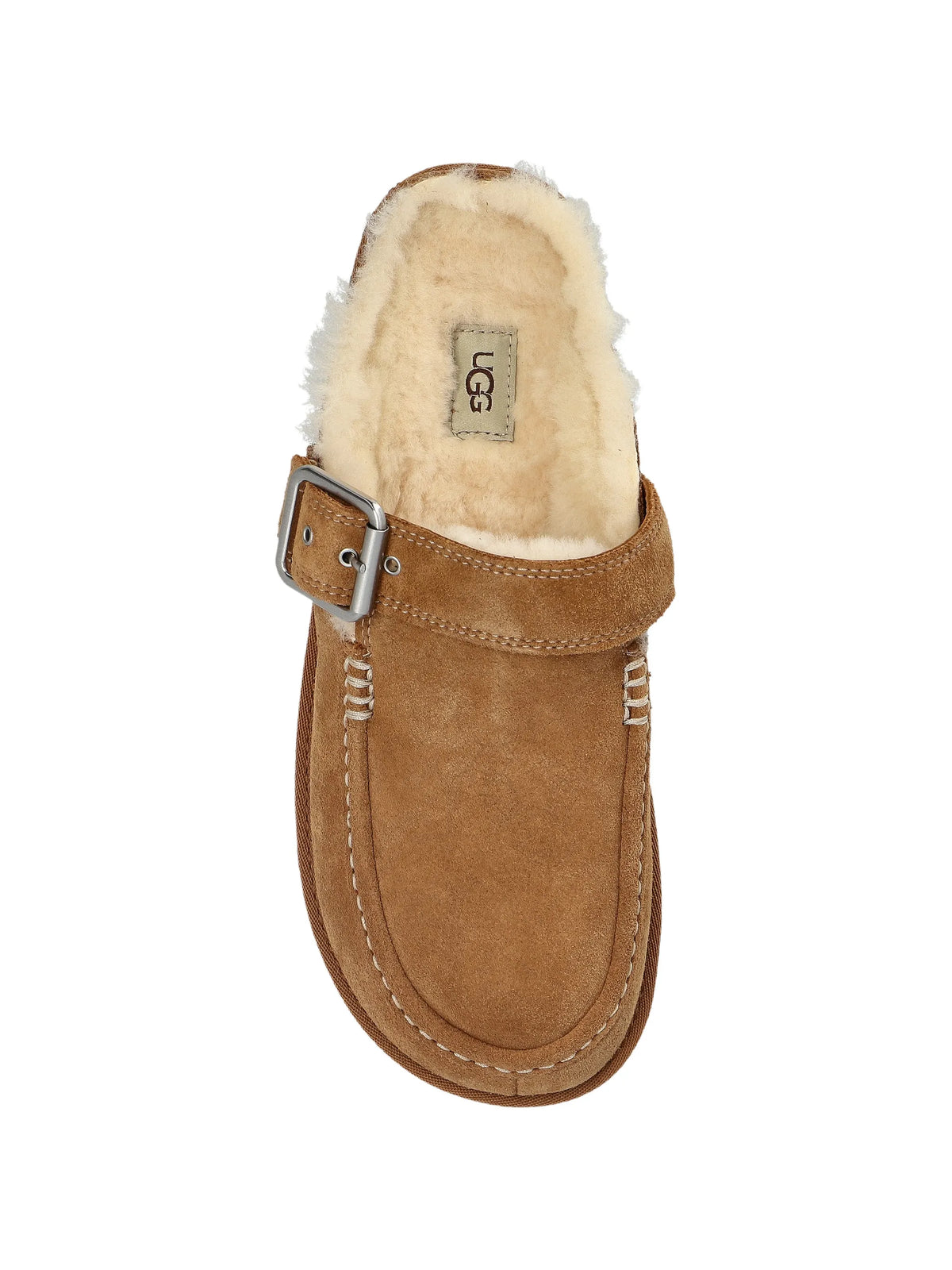 buckle-fastening shearling-lined sandals