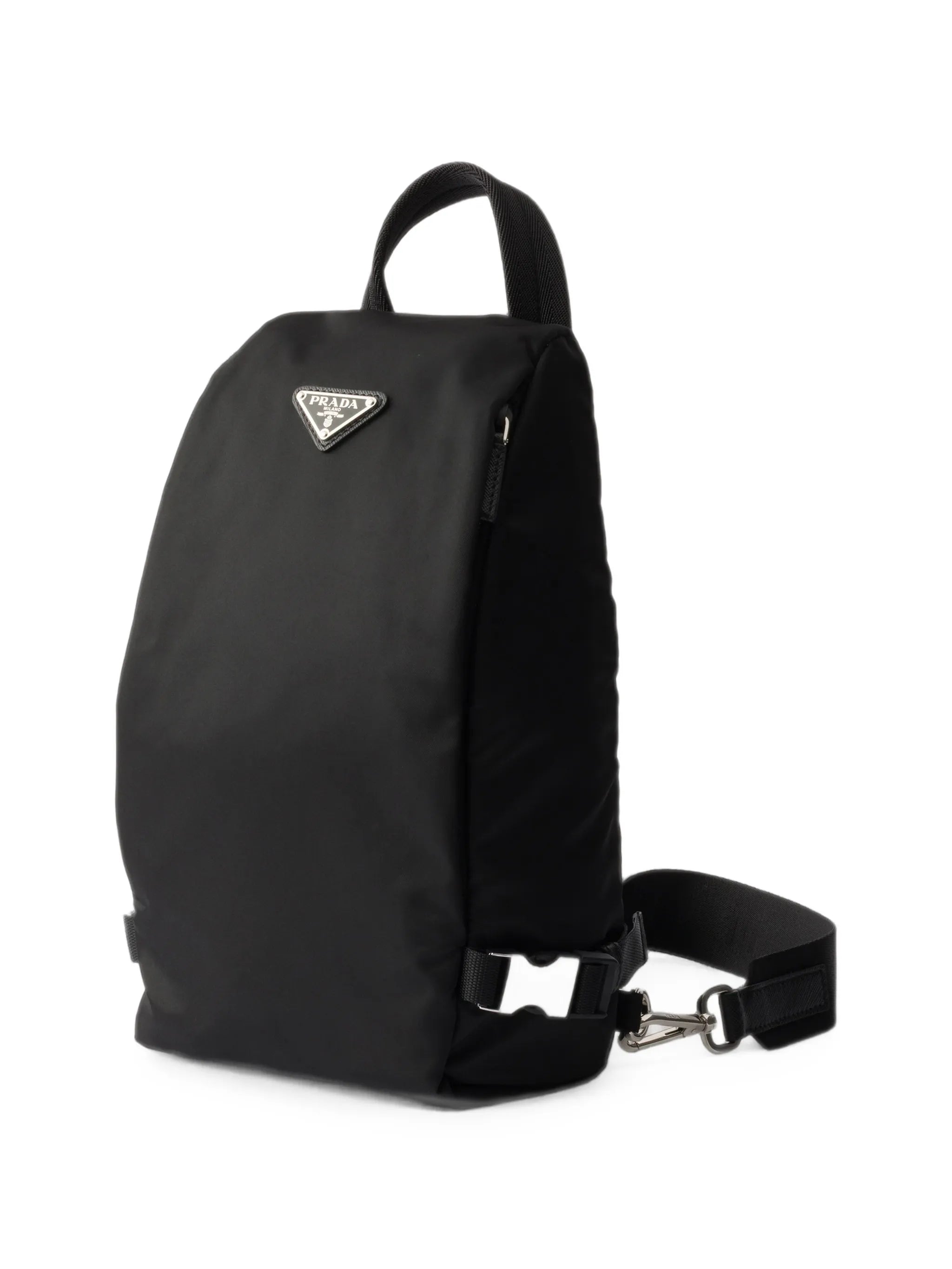 Re-Nylon and Saffiano leather backpack