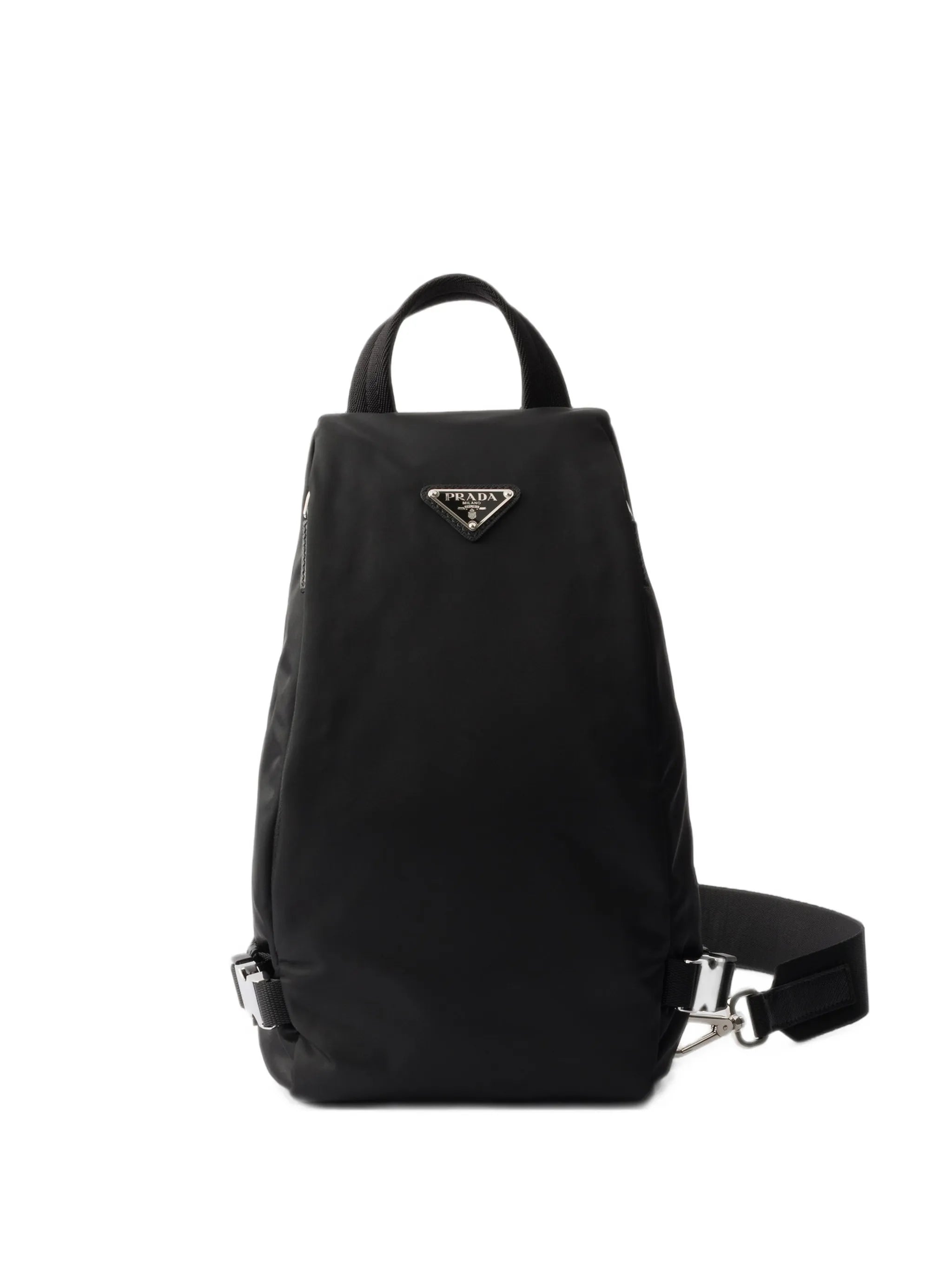 Re-Nylon and Saffiano leather backpack