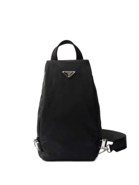Re-Nylon and Saffiano leather backpack