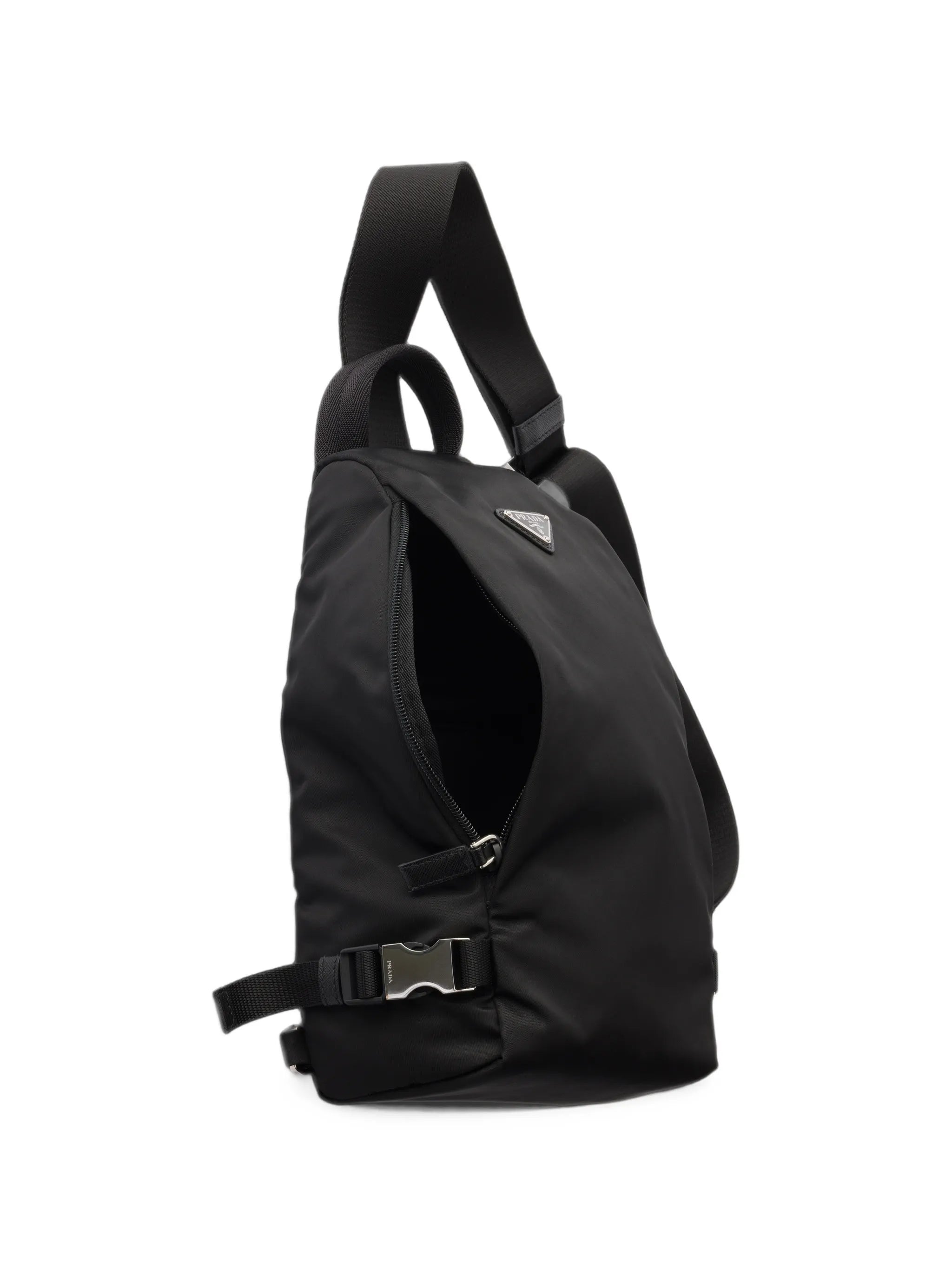 Re-Nylon and Saffiano leather backpack