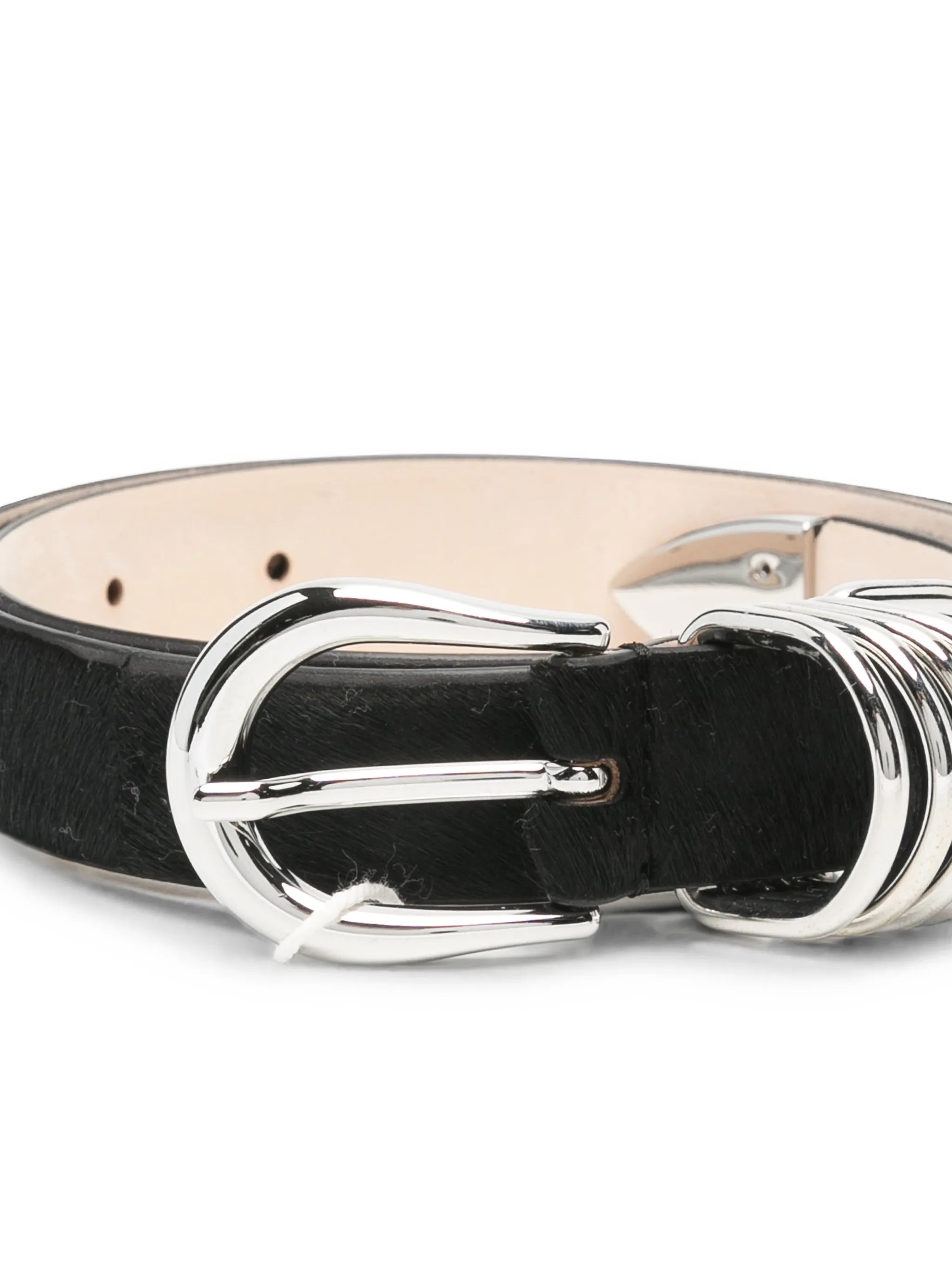 Hollyhock pony-hair belt