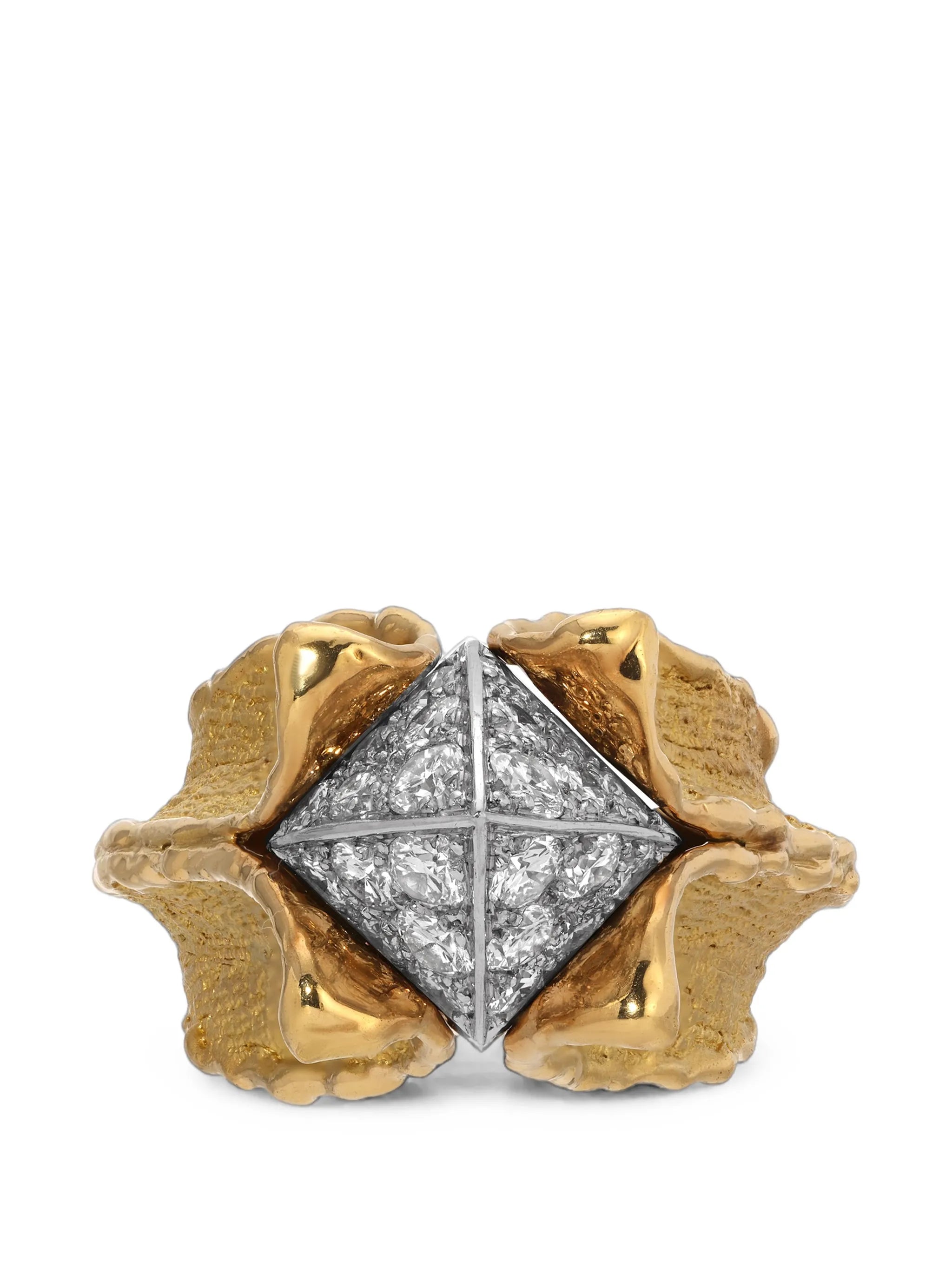 French diamond Tulip ring
