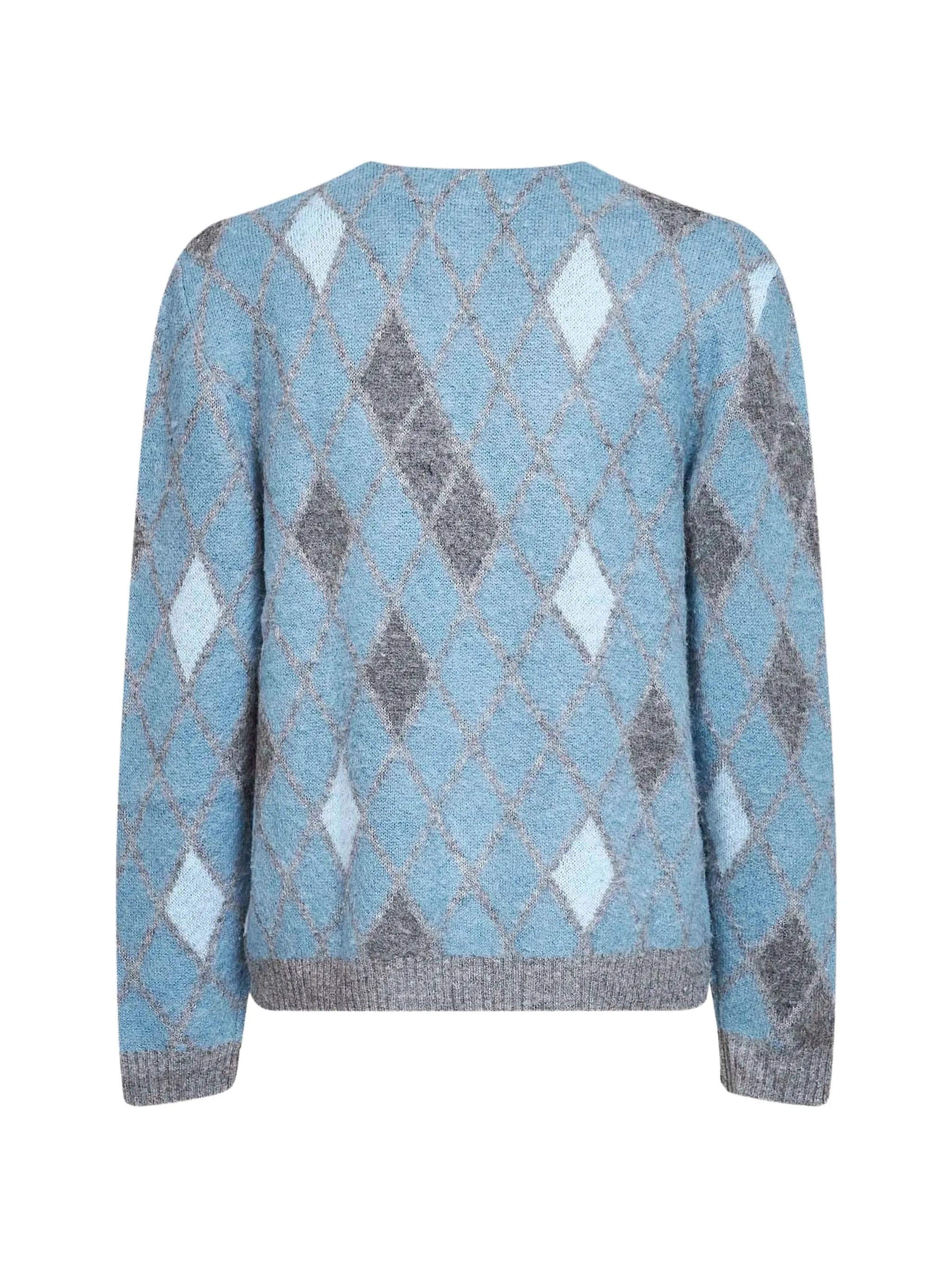 Chris argyle-knit button-up cardigan