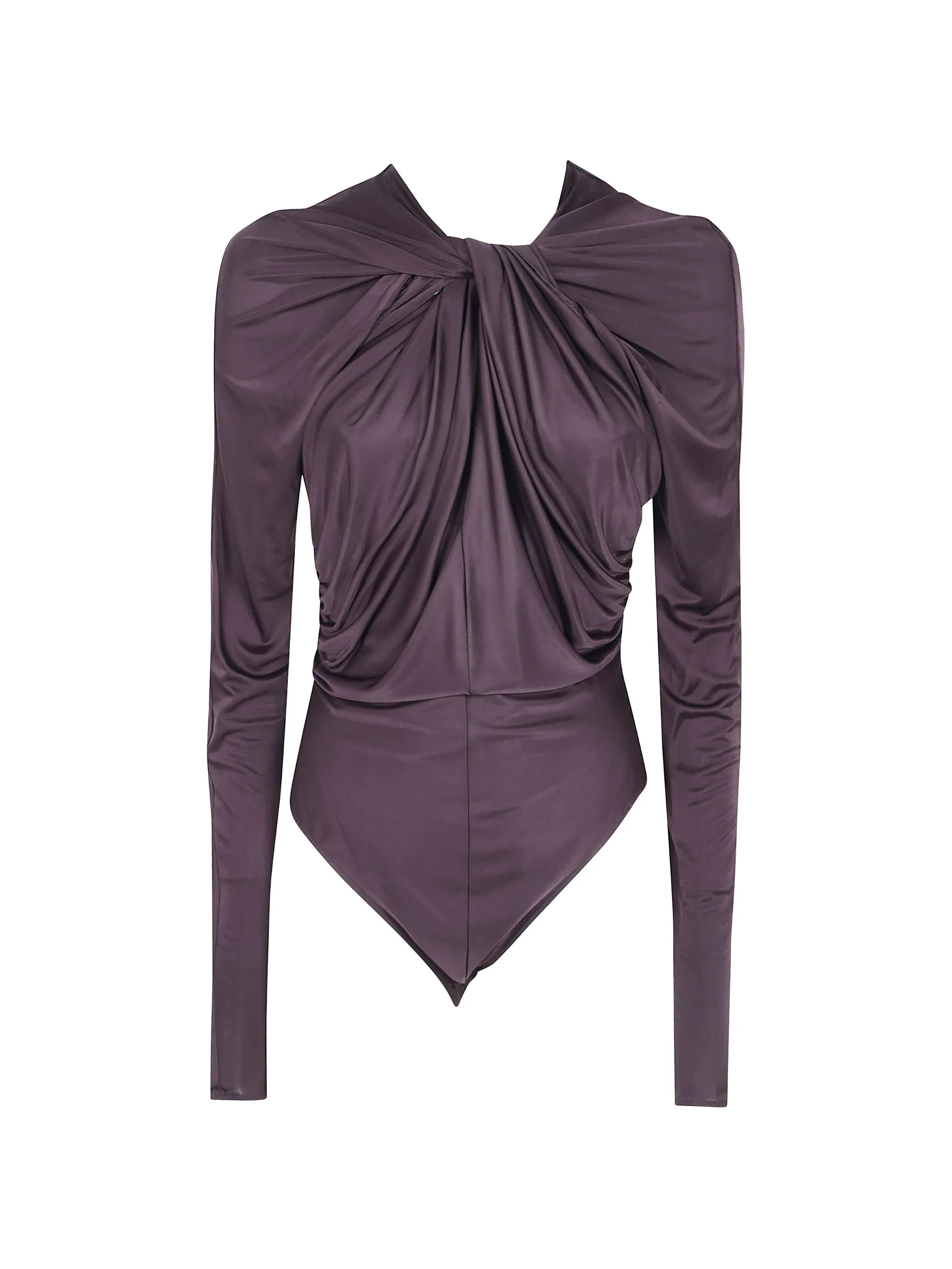 twist-detail long-sleeve bodysuit