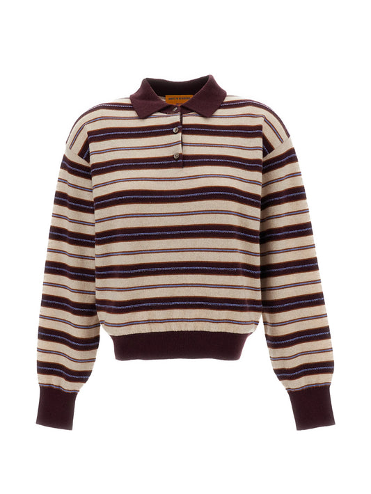 striped polo sweater