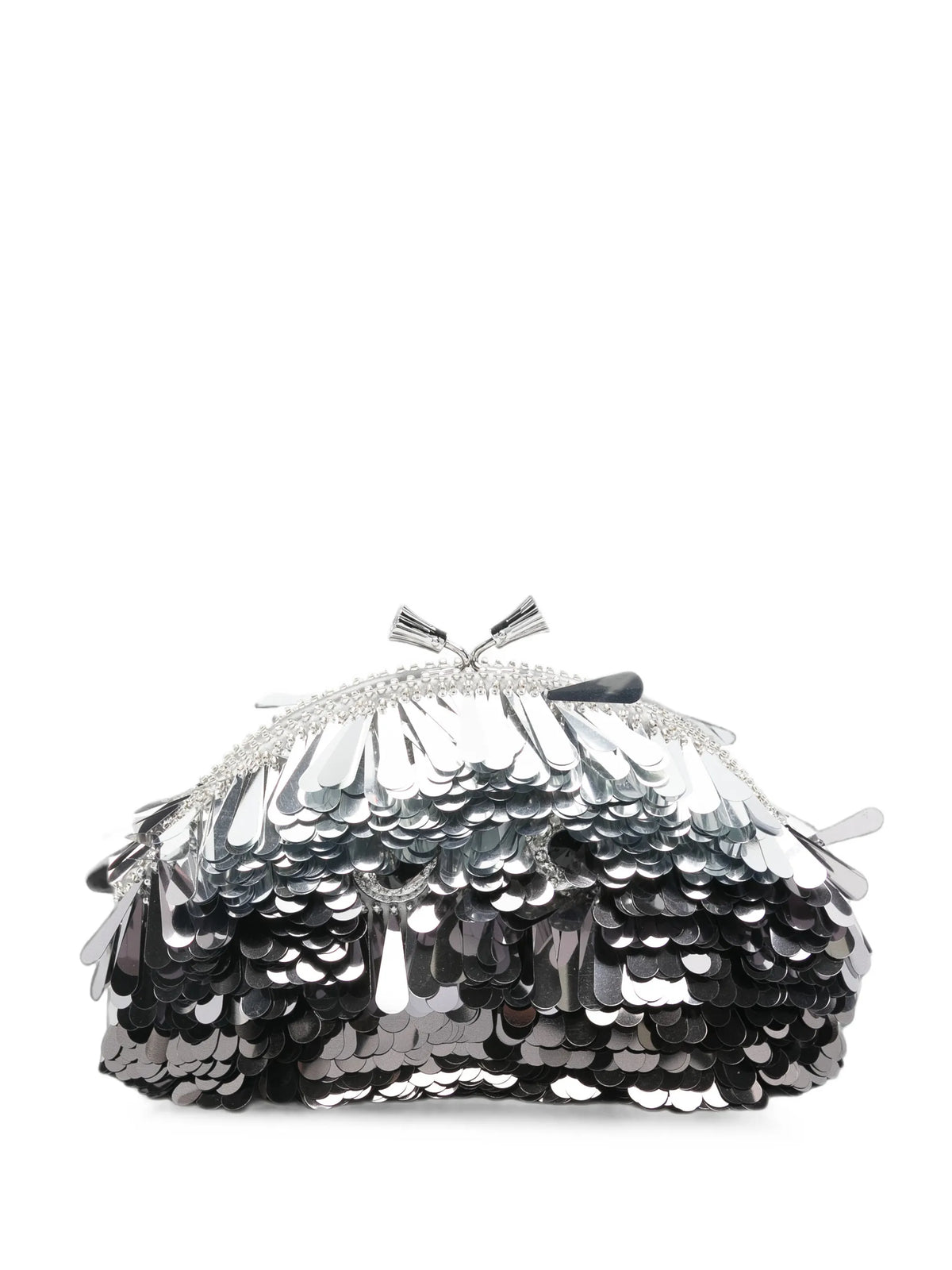 sequin-embellished tassel clutch bag