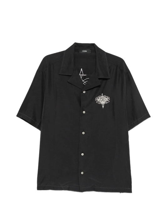 logo-embroidered short-sleeve shirt