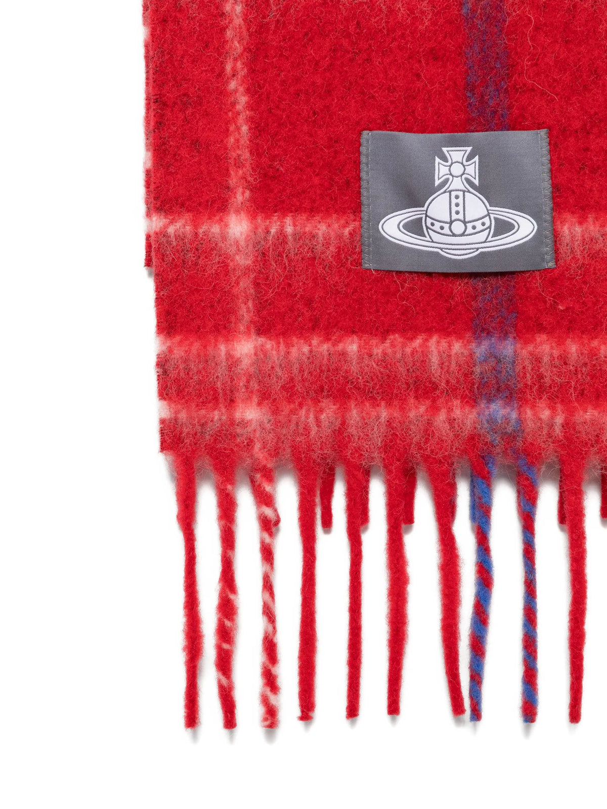 Orb-patch check scarf