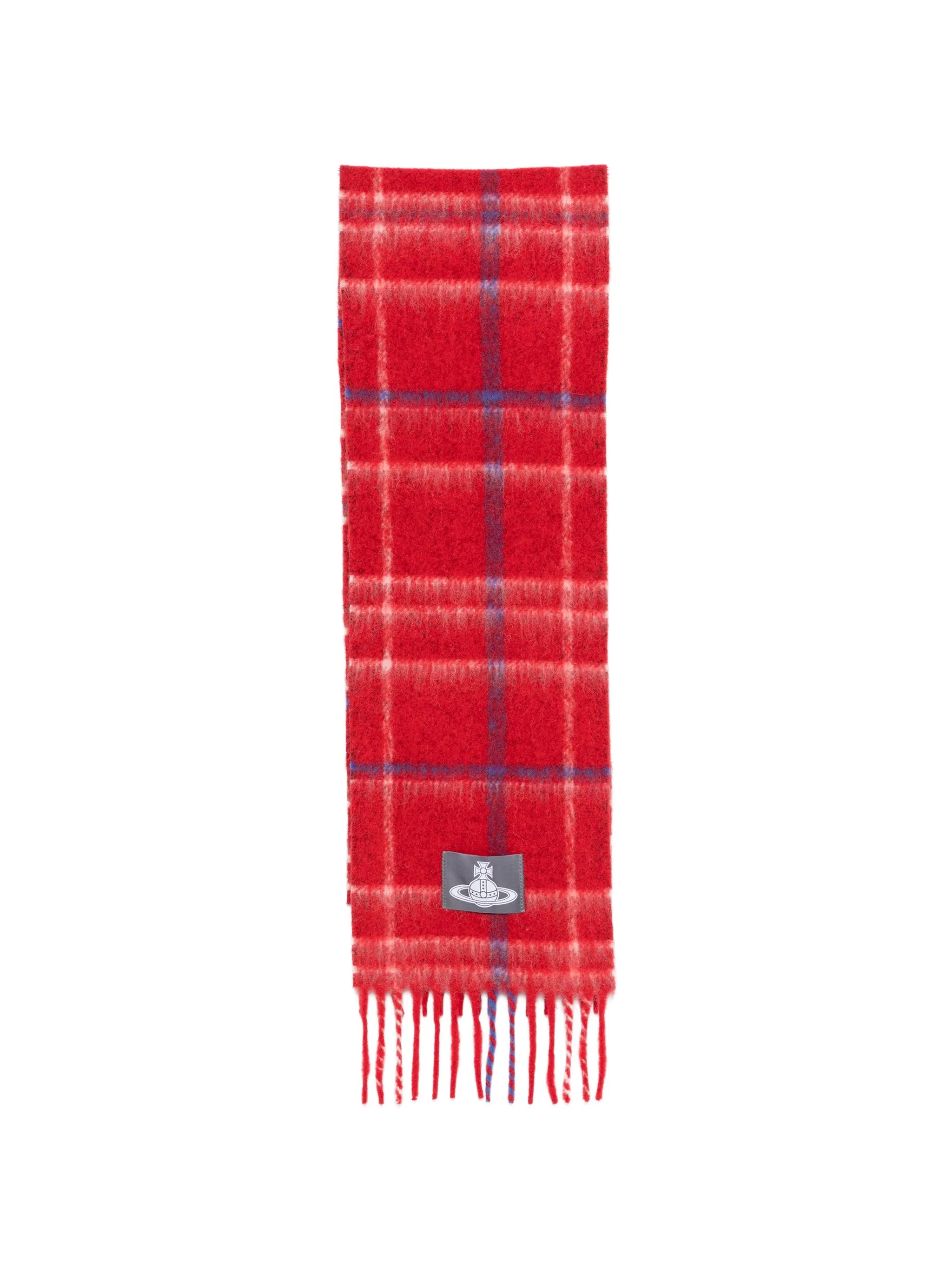 Orb-patch check scarf