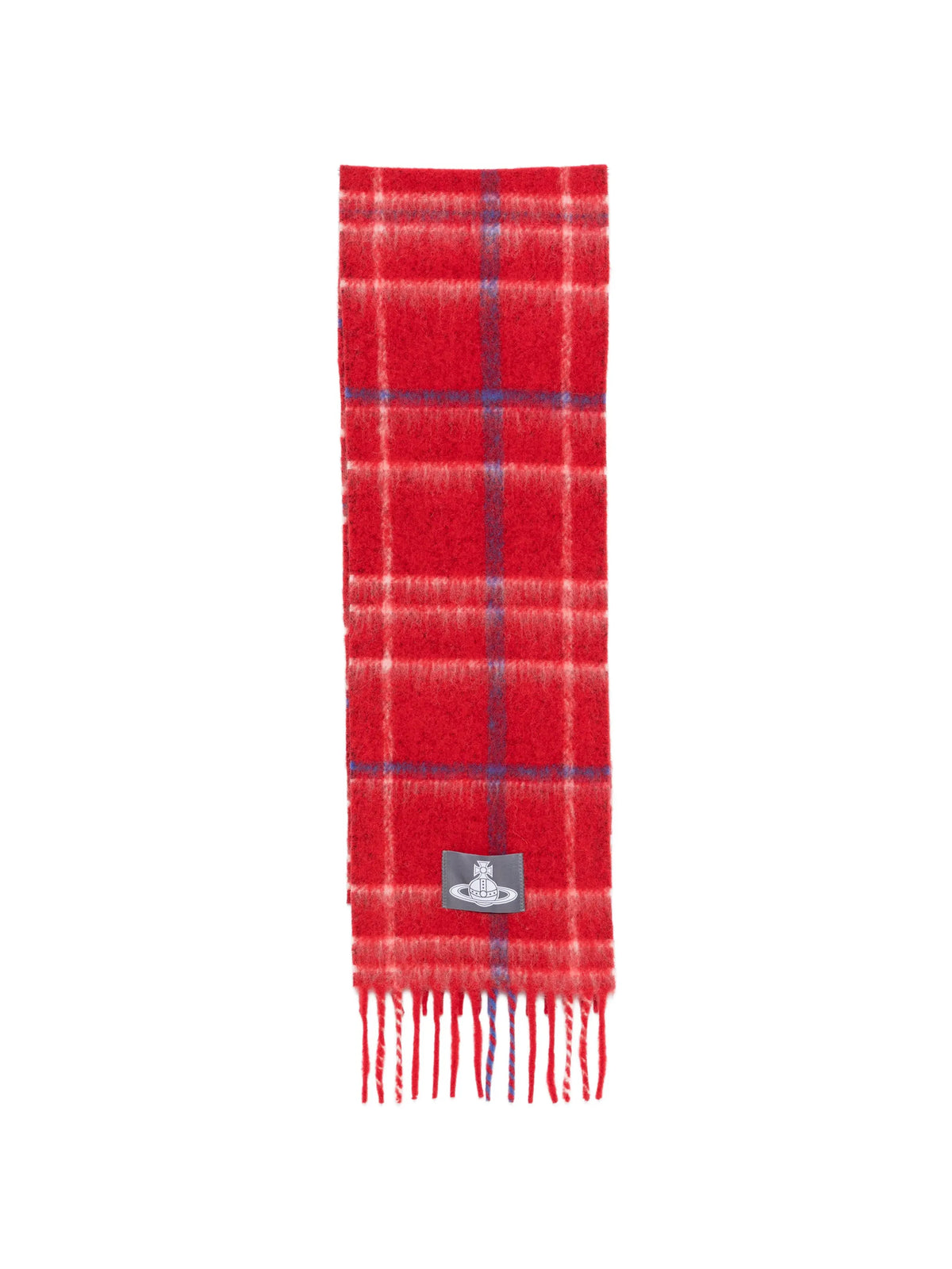 Orb-patch check scarf