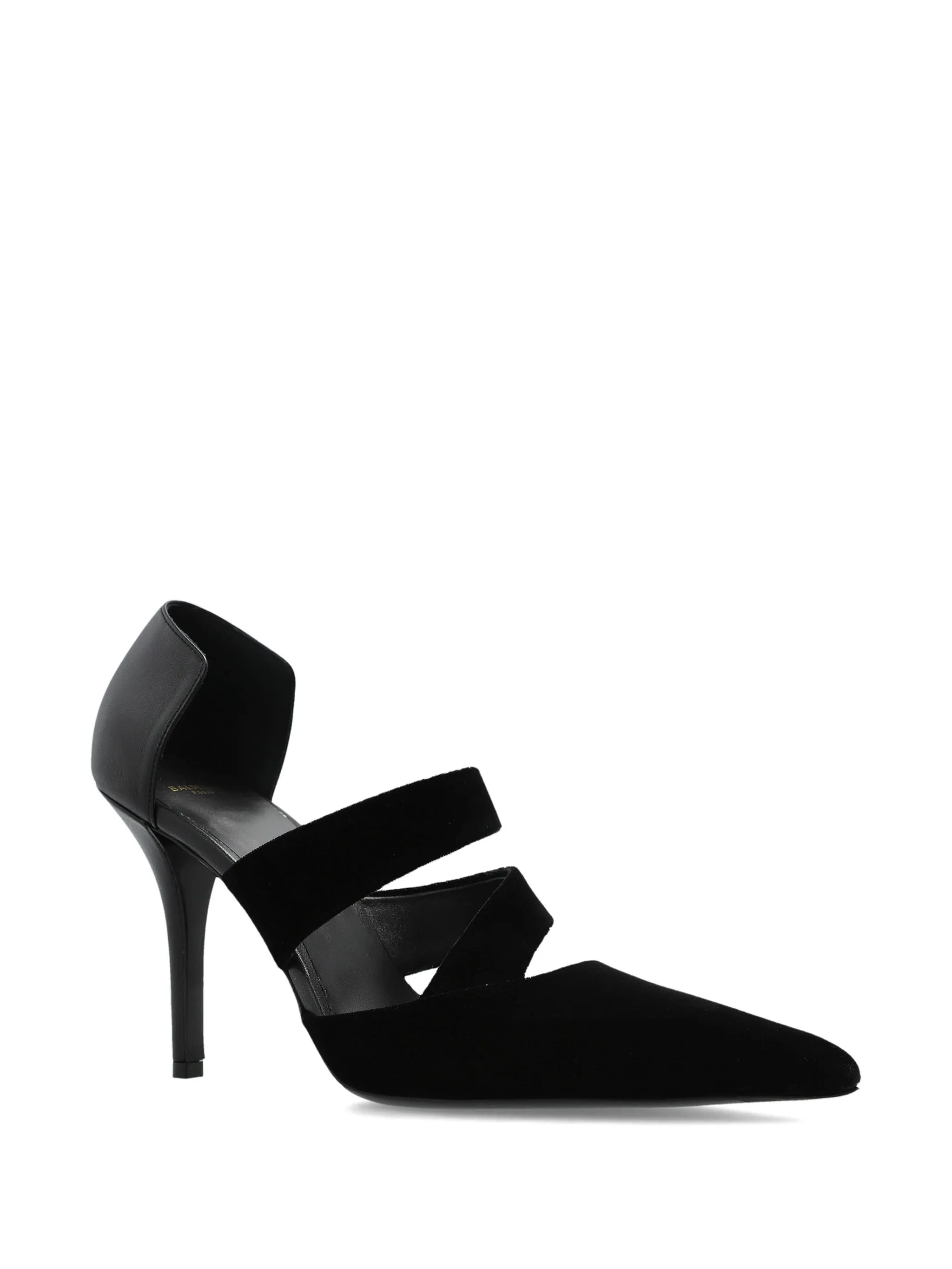 multi-strap pointed-toe heeled pumps