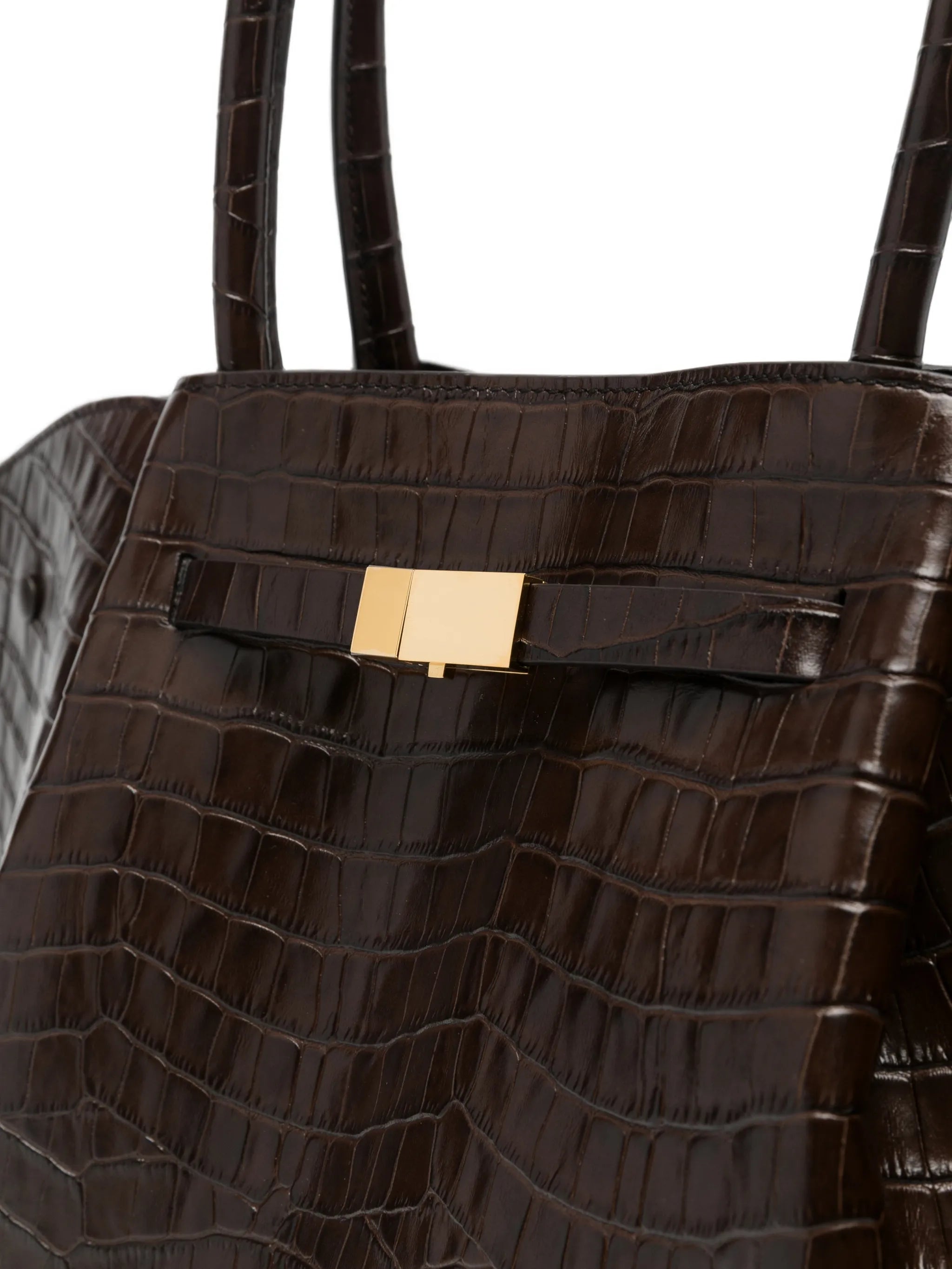 New York croc-effect tote bag