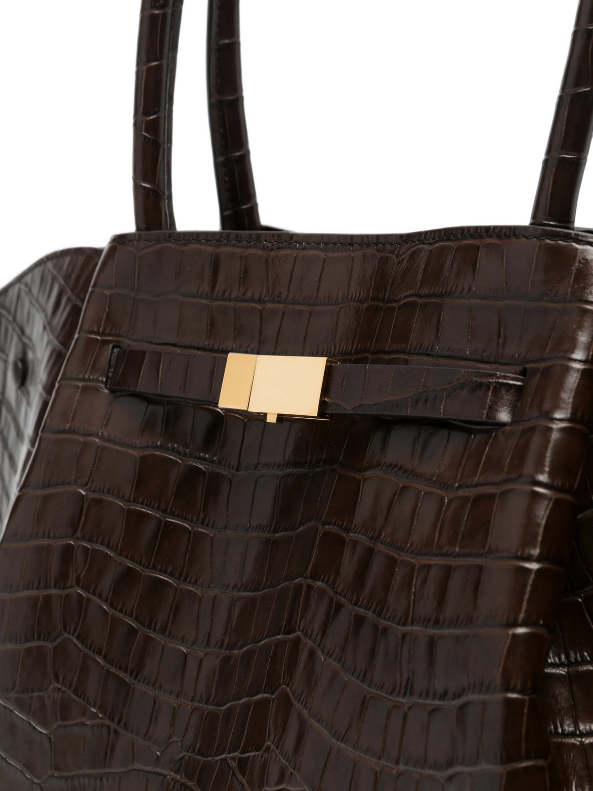 New York croc-effect tote bag