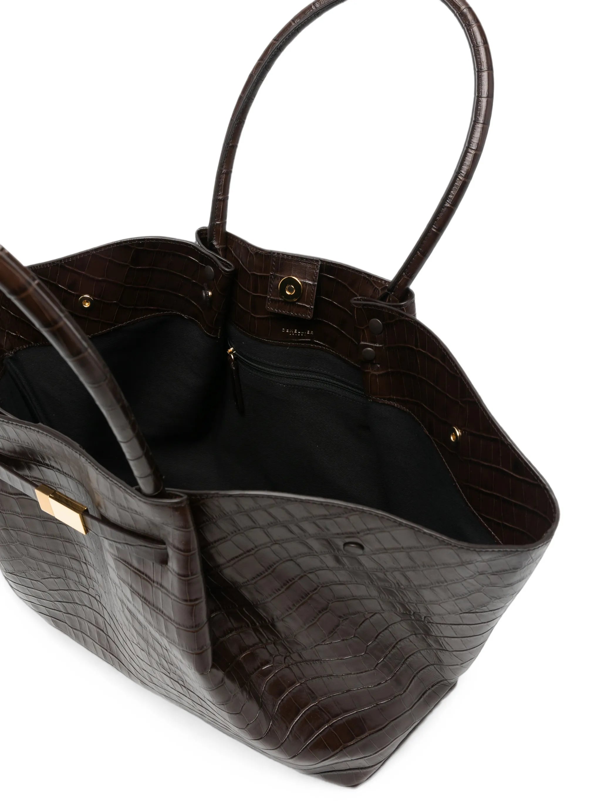 New York croc-effect tote bag