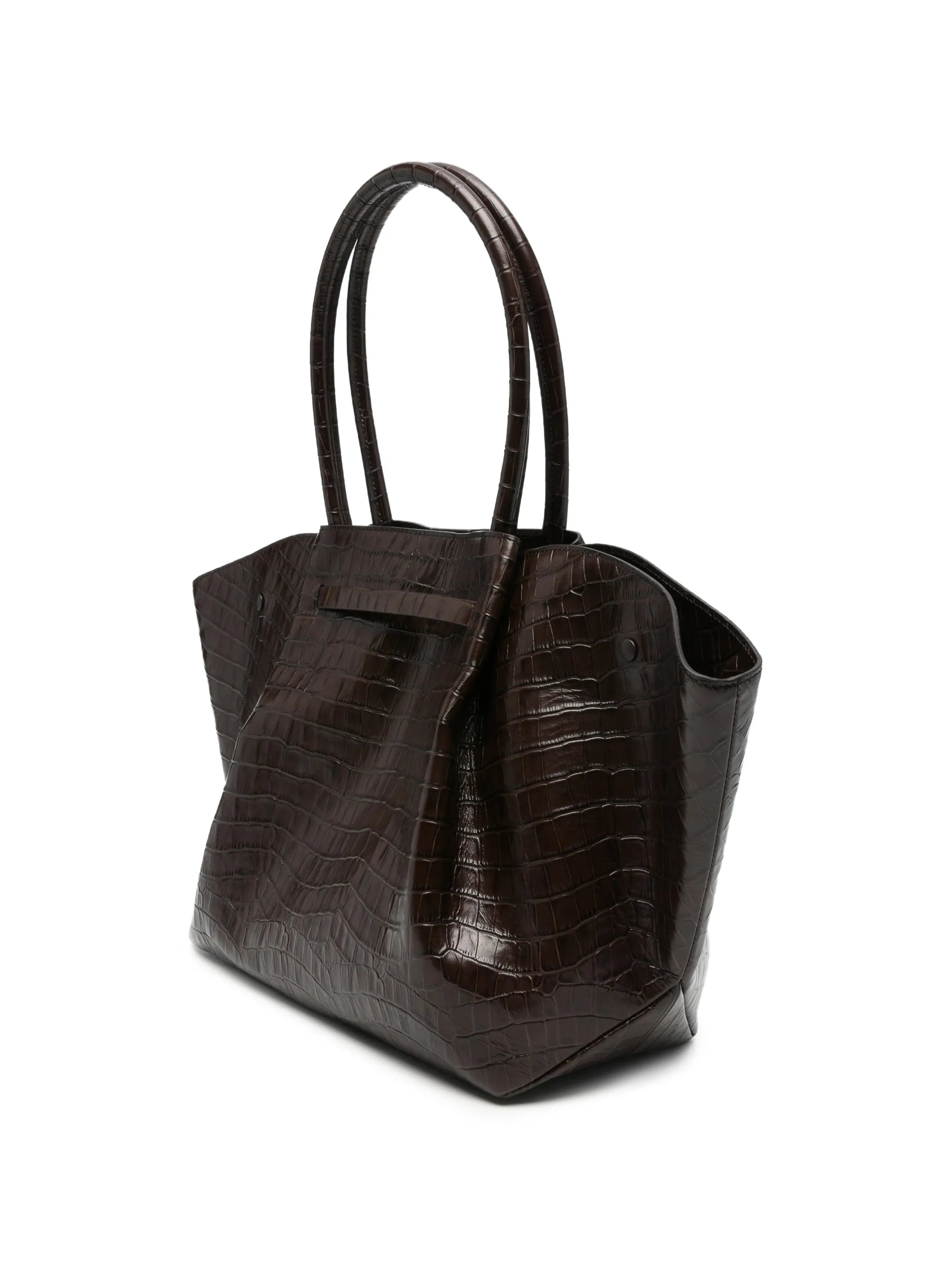 New York croc-effect tote bag