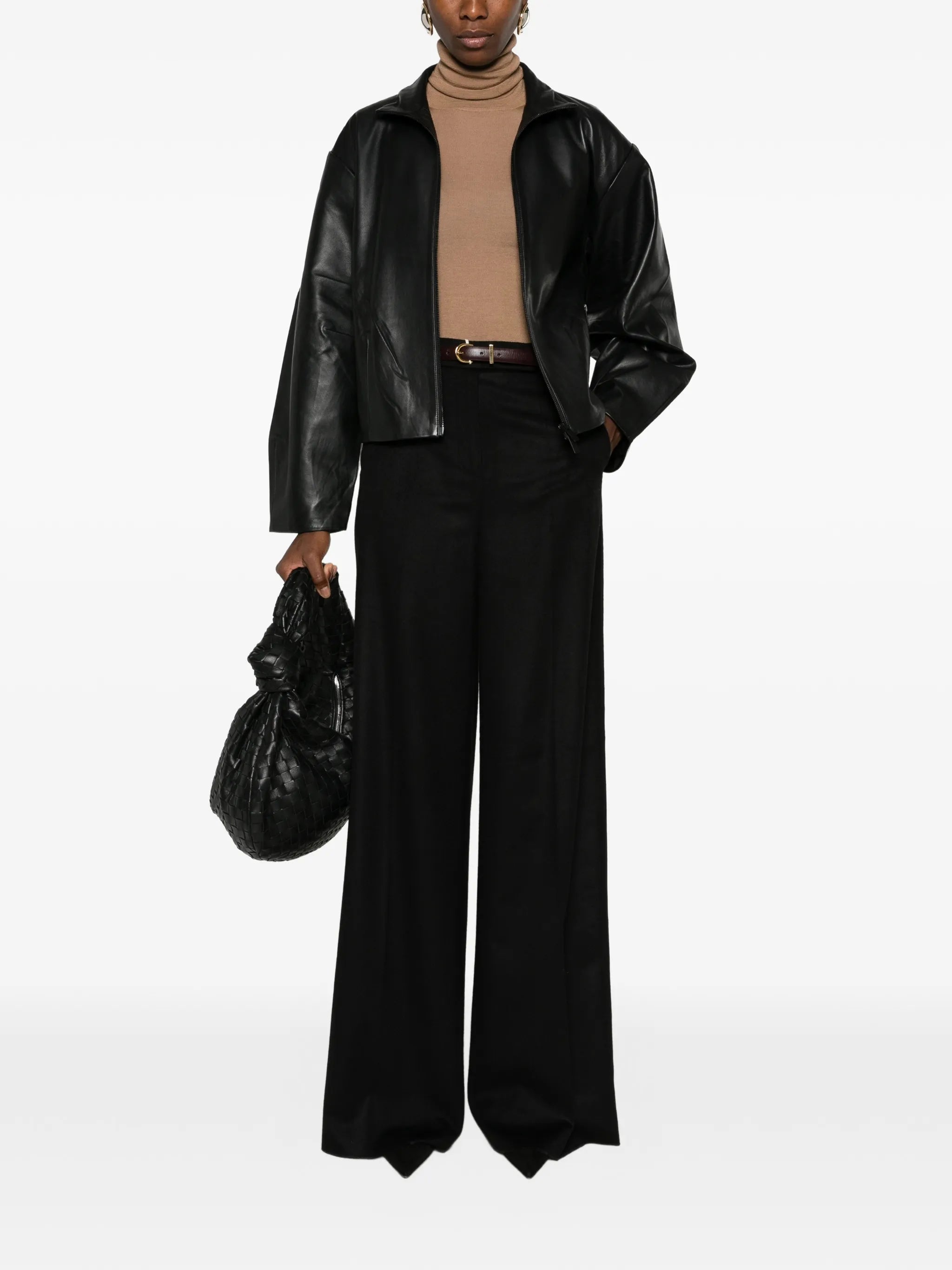roll-neck long-sleeve sweater