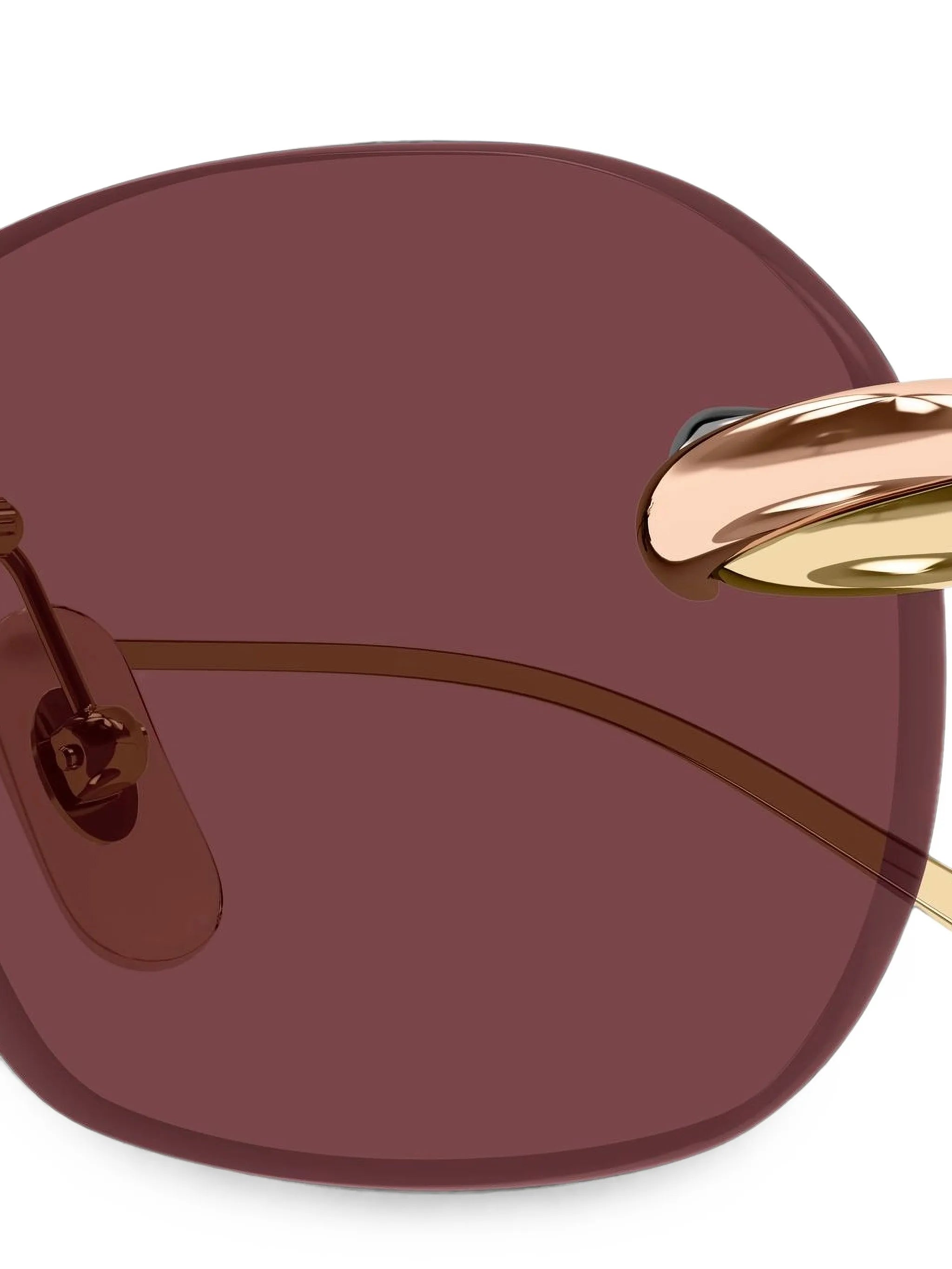 rimless-frame sunglasses