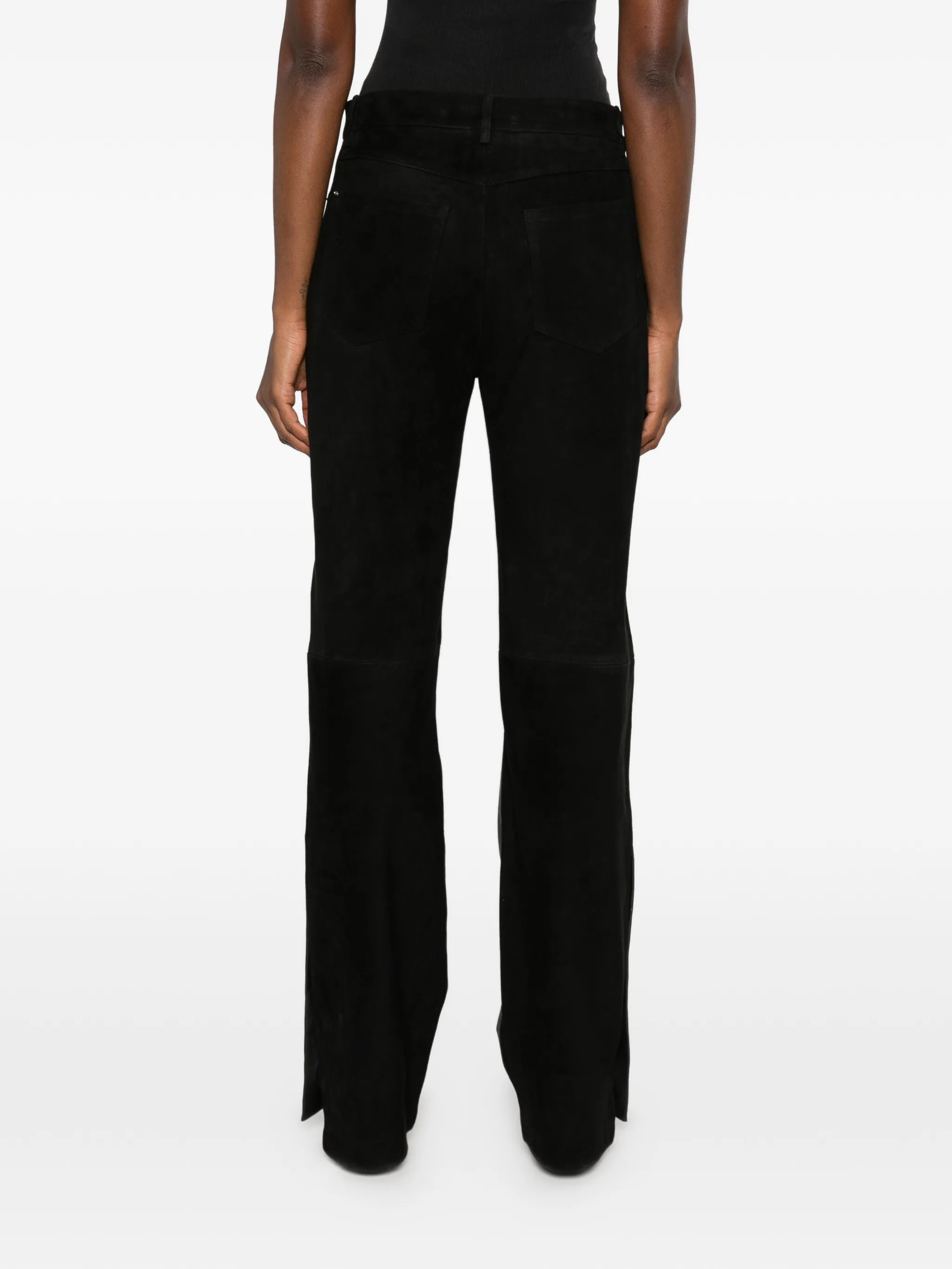 Crespo leather panelled trousers