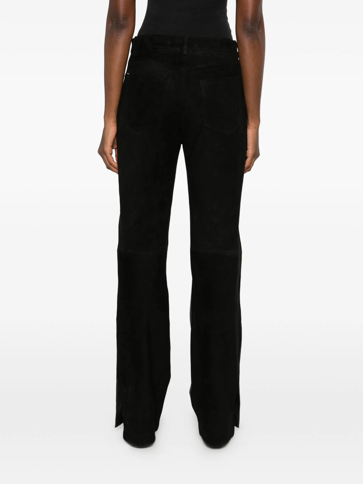 Crespo leather panelled trousers