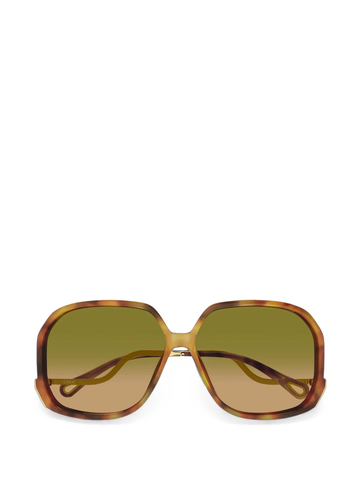 Wavy oversized tortoiseshell-effect sunglasses