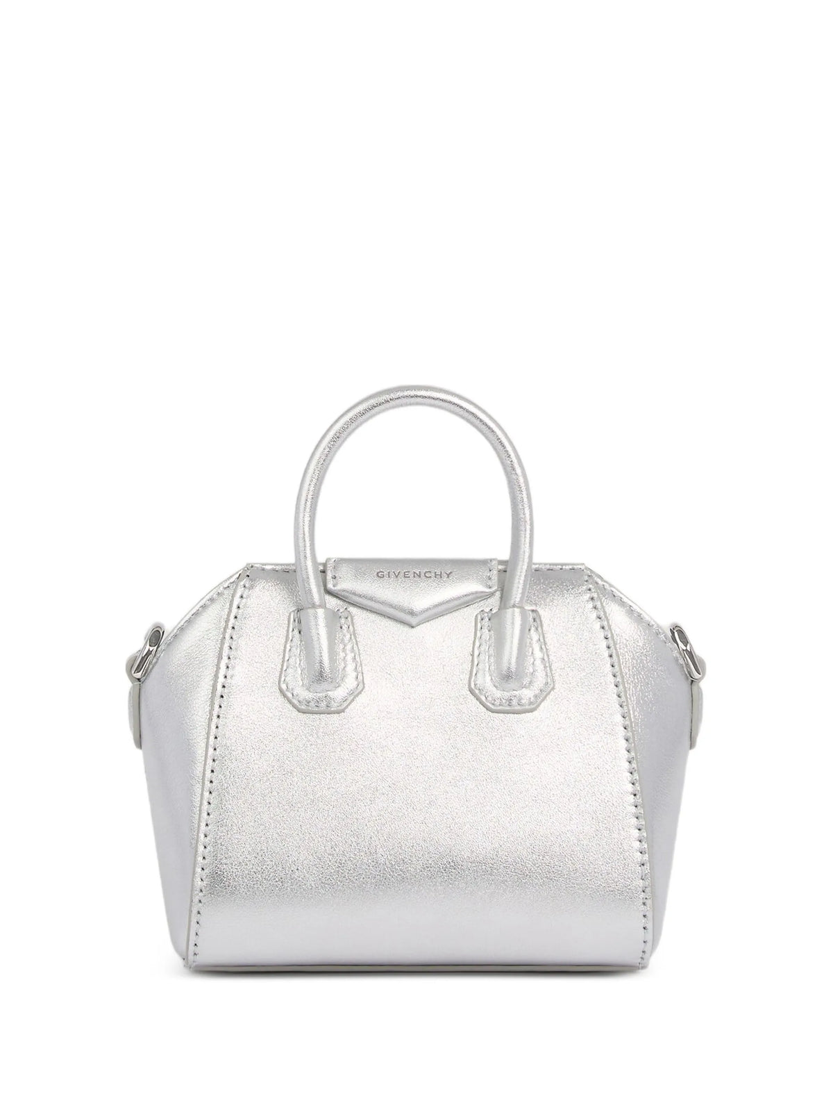 micro Antigona bag in laminated leather