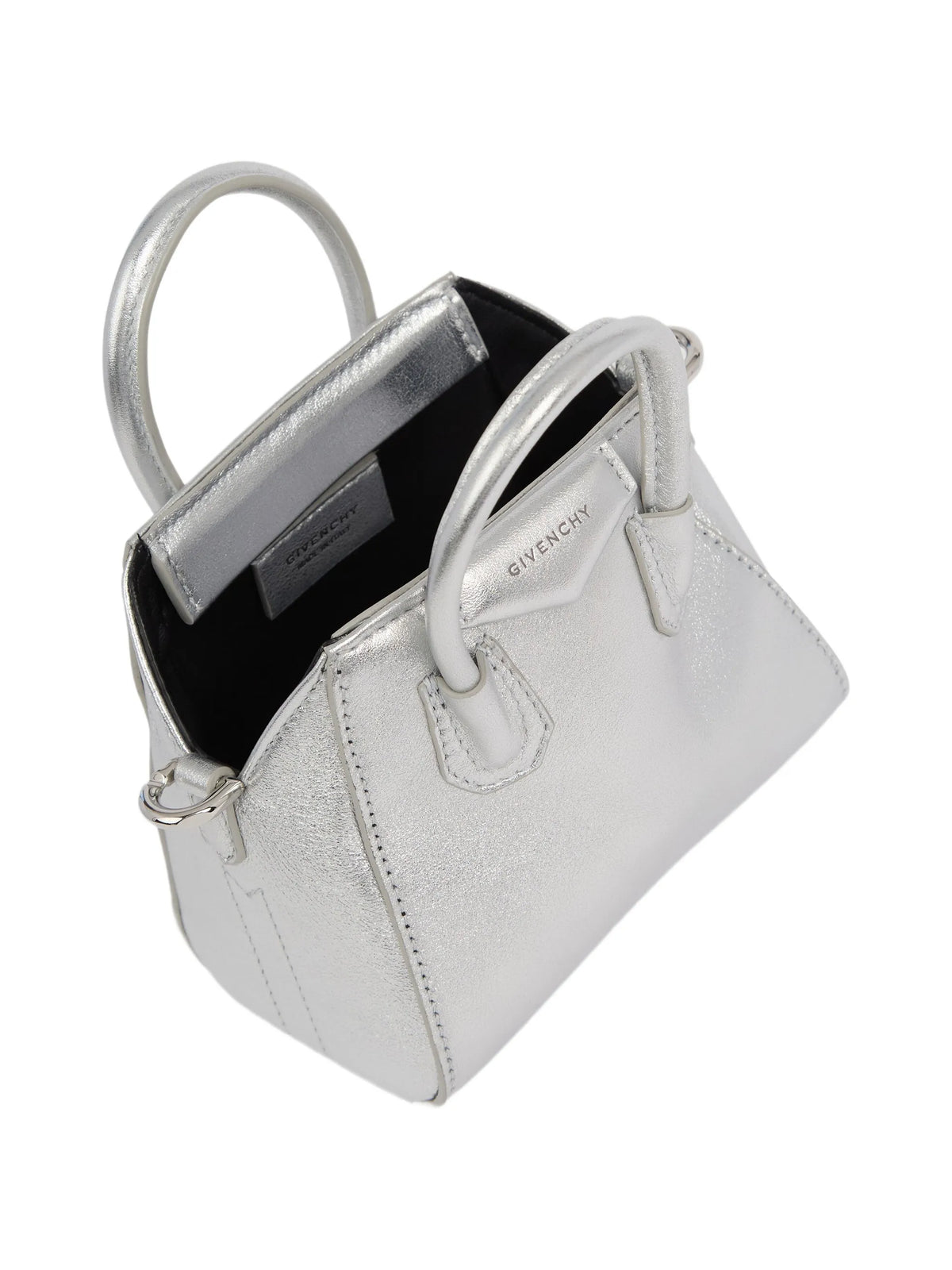 micro Antigona bag in laminated leather