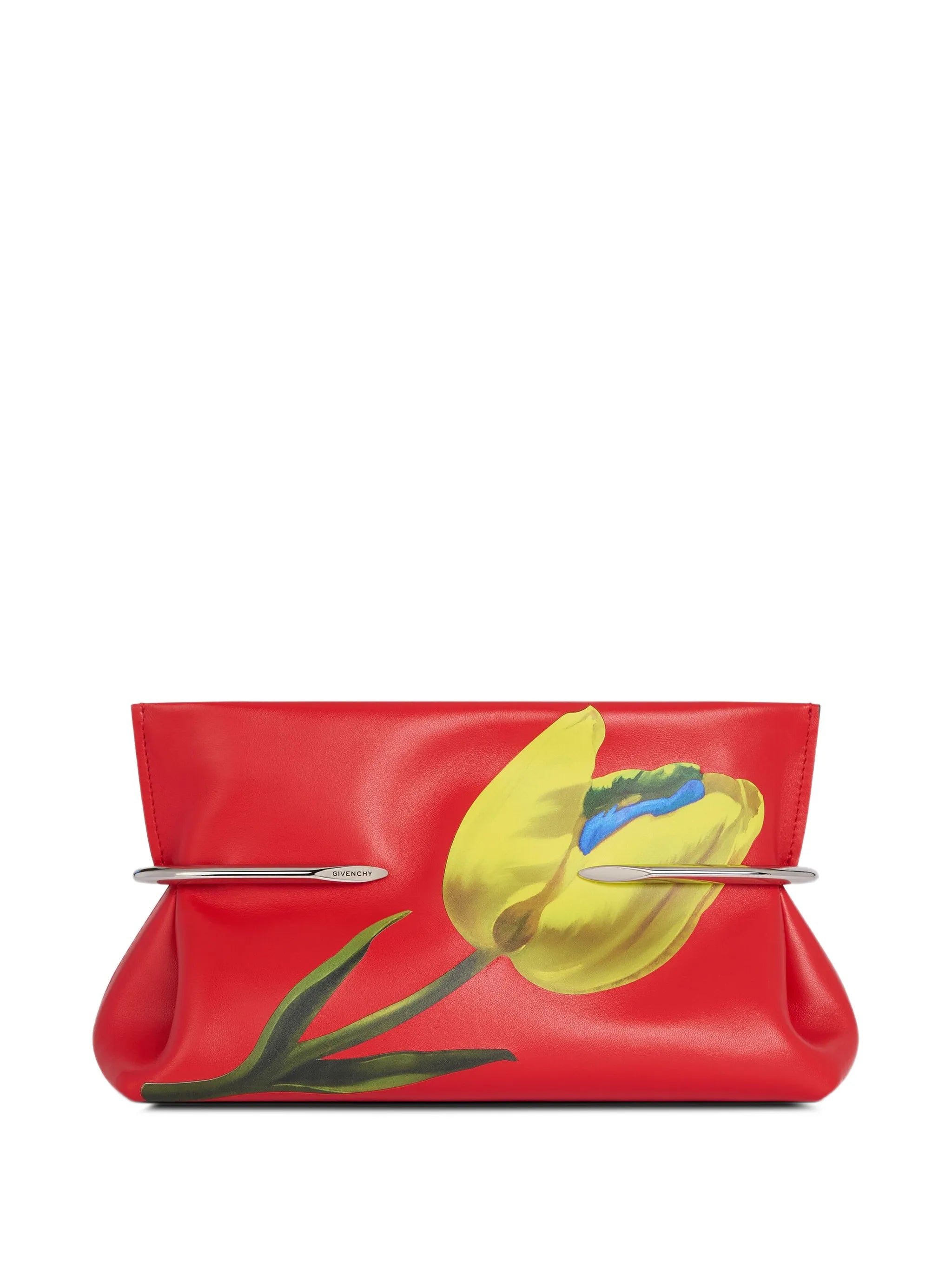 Pinch Soft tulip-pattern clutch