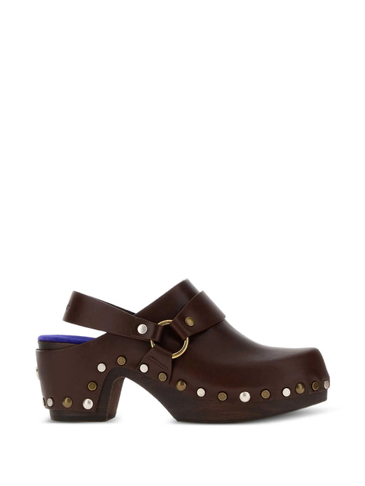 Talis studded leather clogs