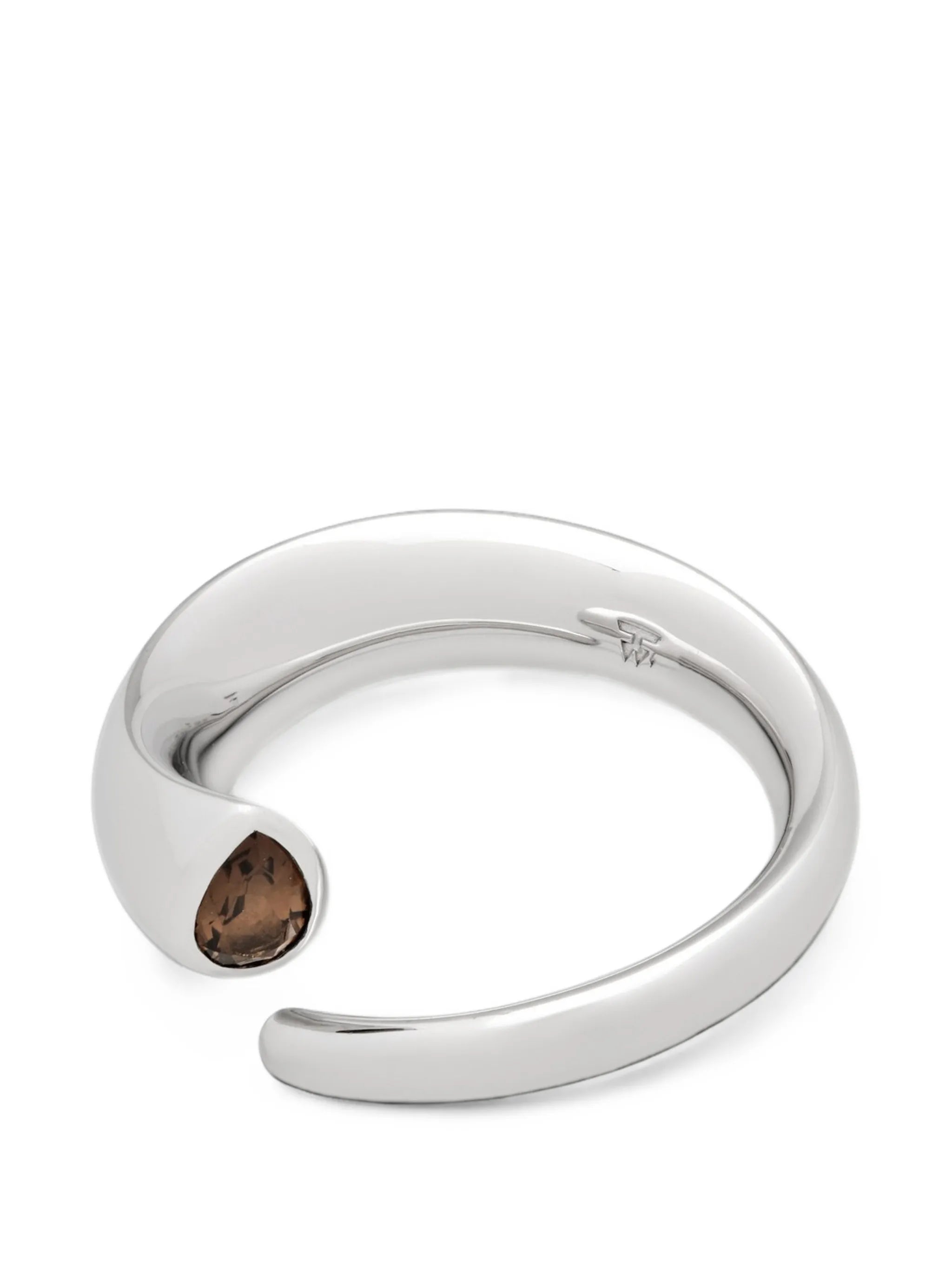 Goat smoky quartz ring