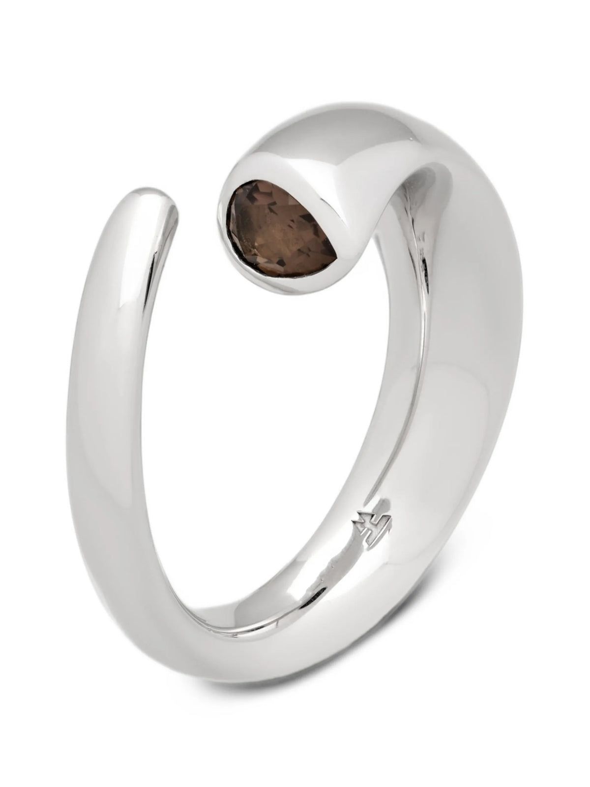 Goat smoky quartz ring
