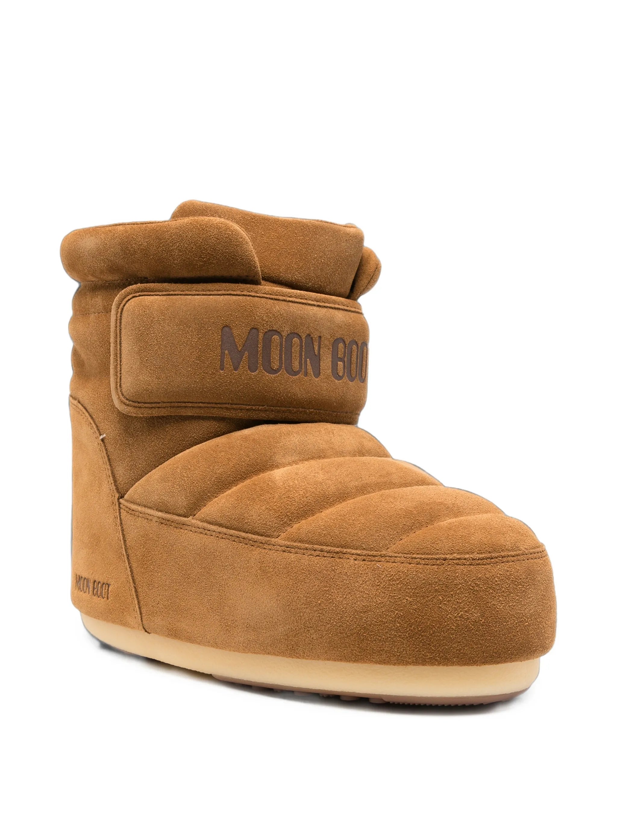 Icon strap suede boots