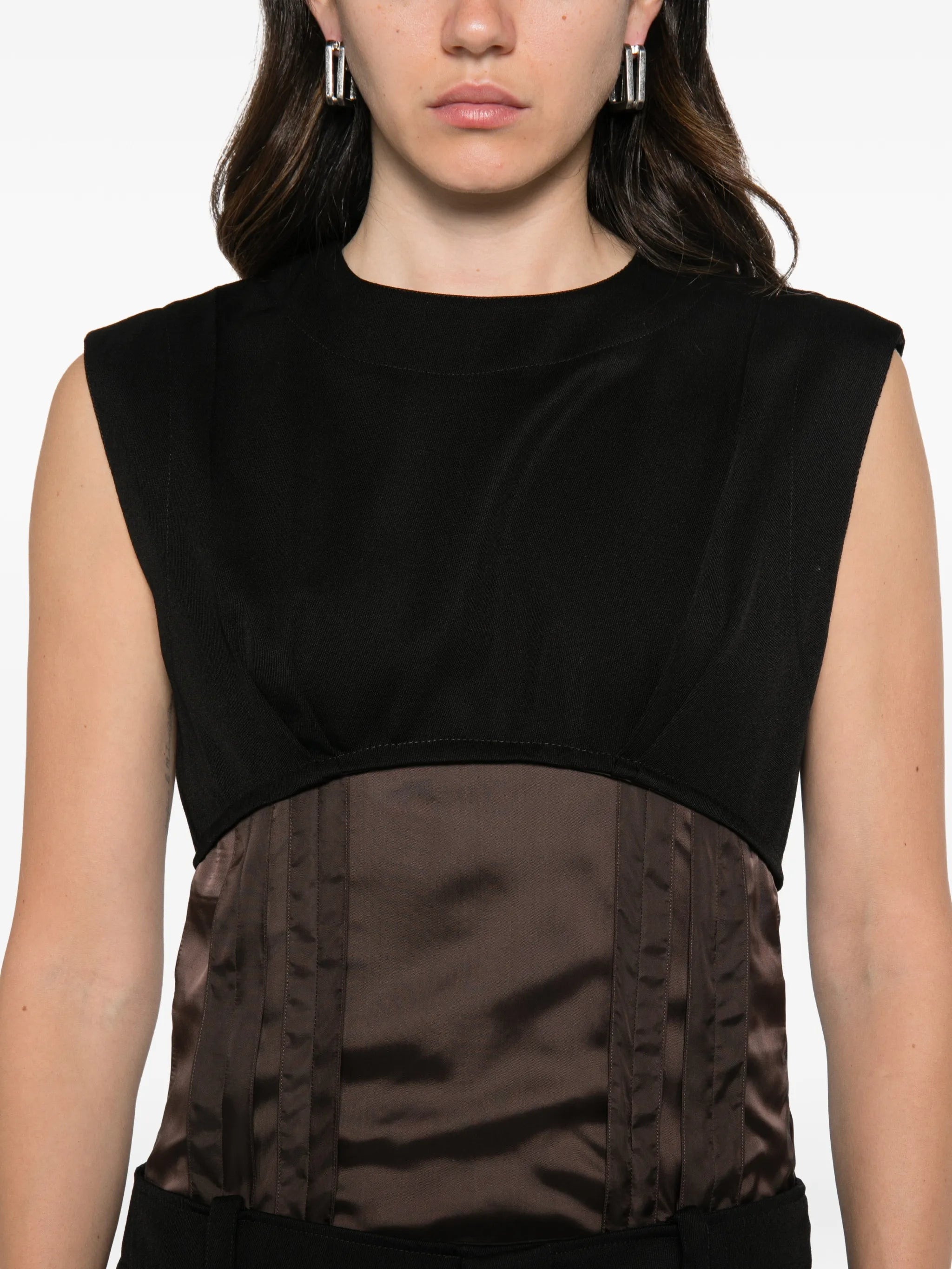 virgin wool cut-out dress