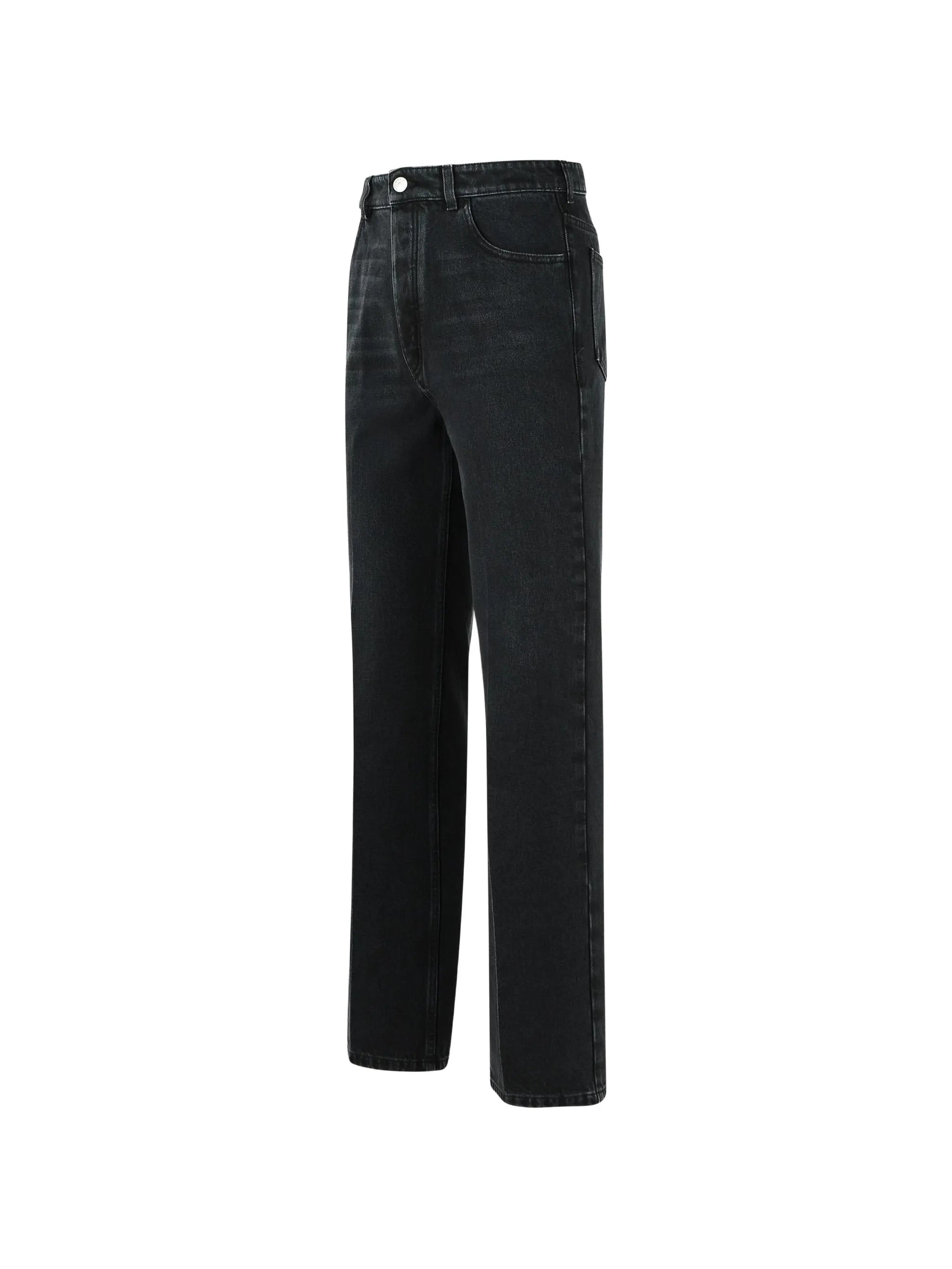 logo-patch wide-leg jeans