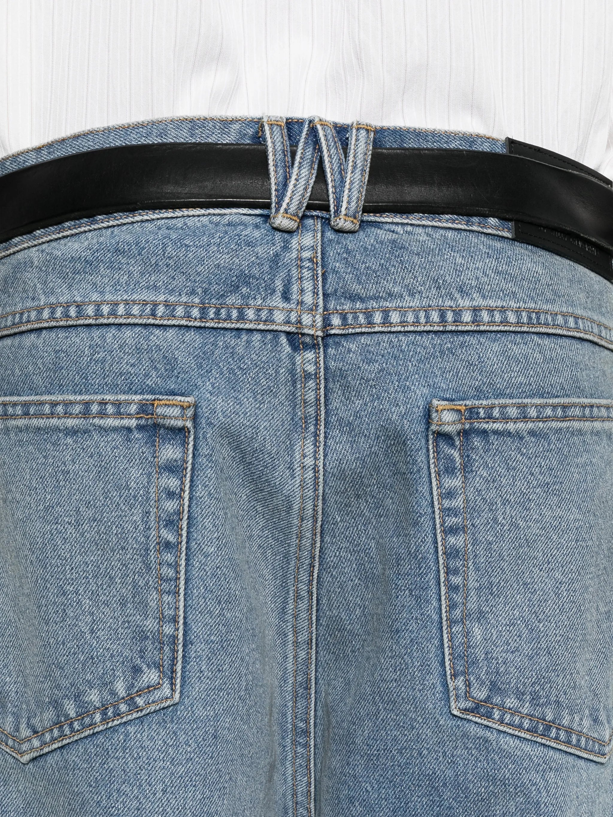 faded wide-leg jeans