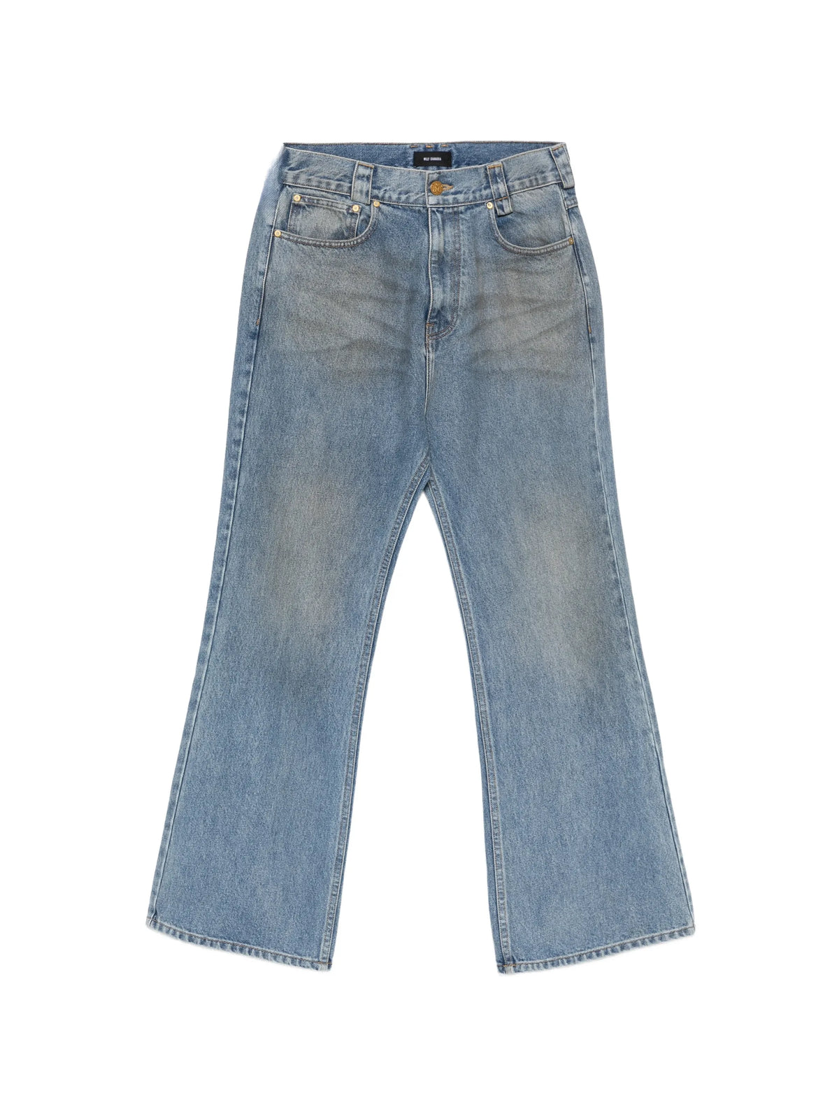 faded wide-leg jeans